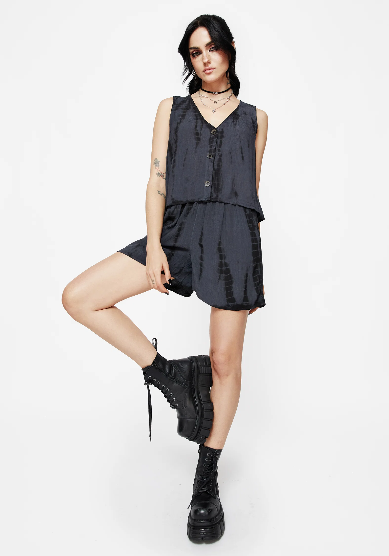 Aria Tie Dye Button Up Top - Image 5