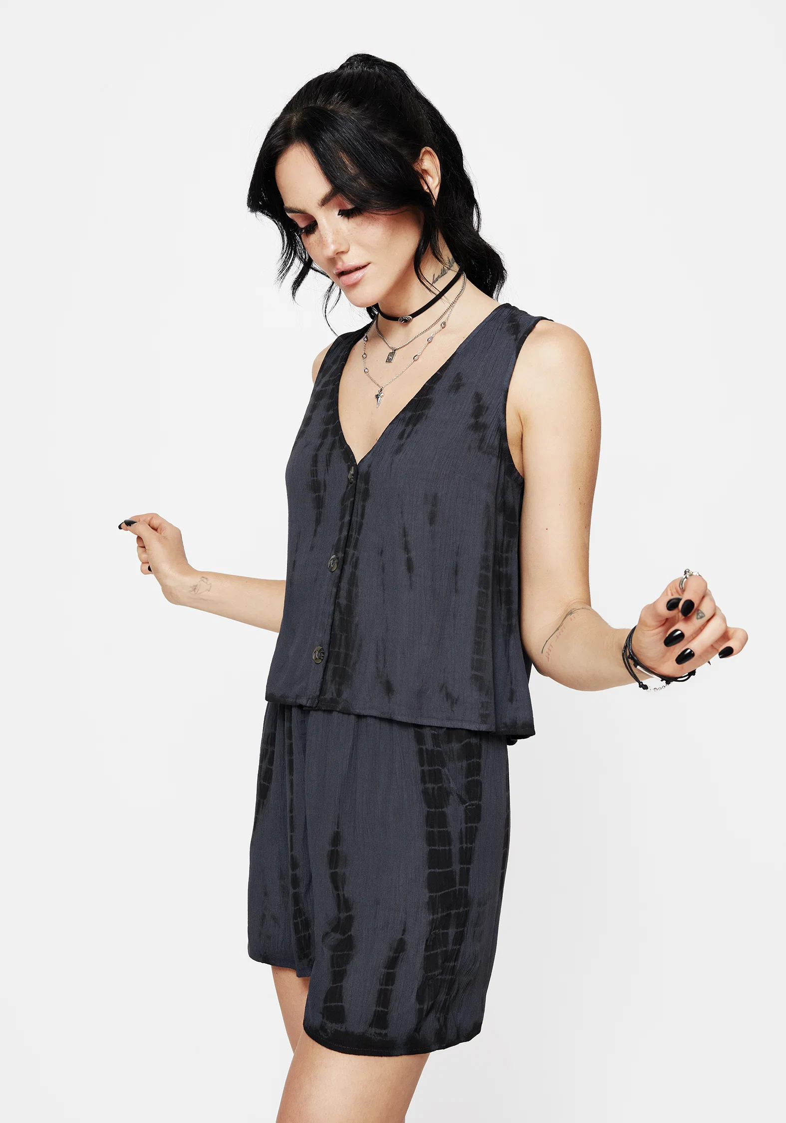 Aria Tie Dye Button Up Top - Image 6