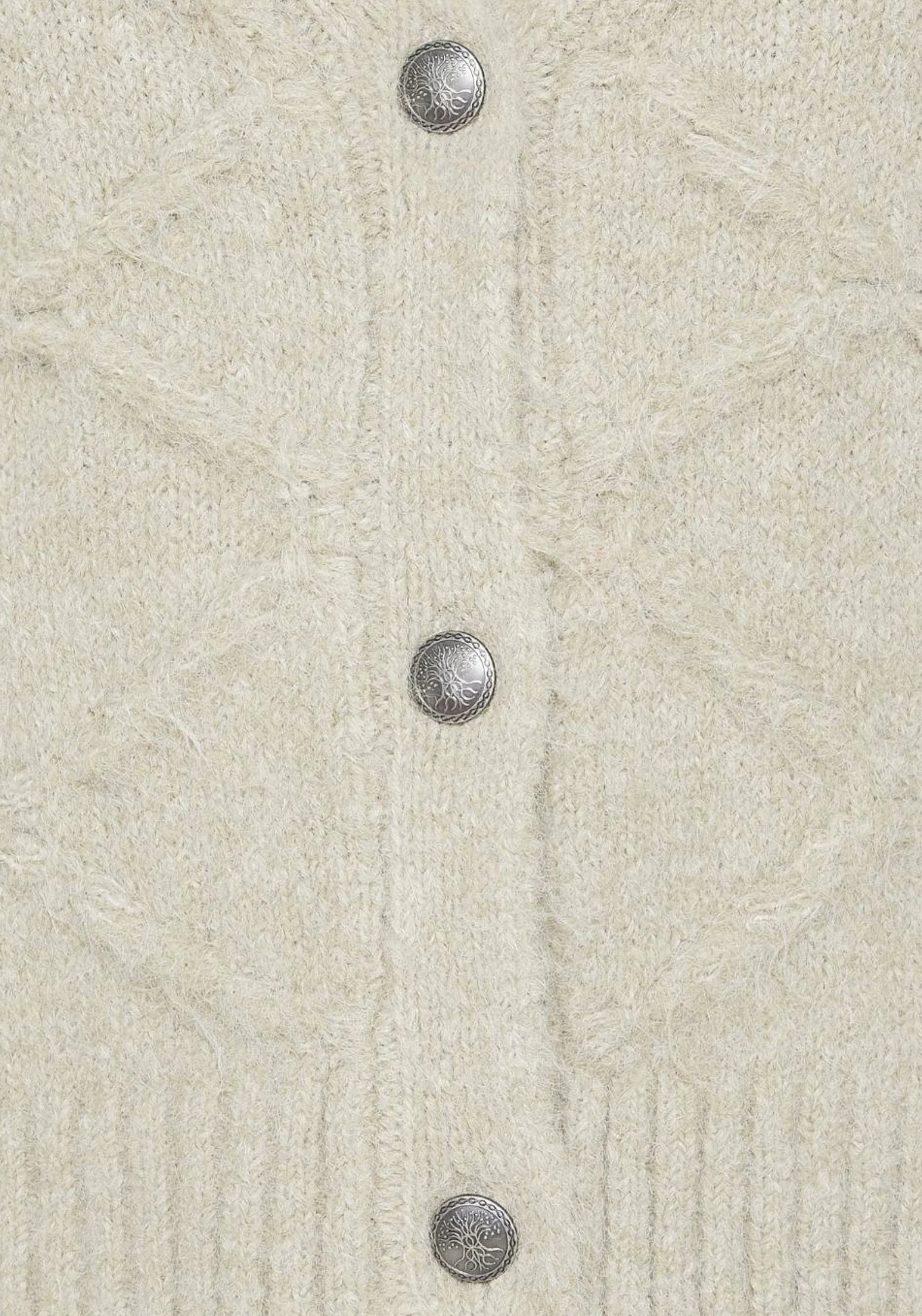 Artha Fluffy Cable Knit Cardigan - Image 2