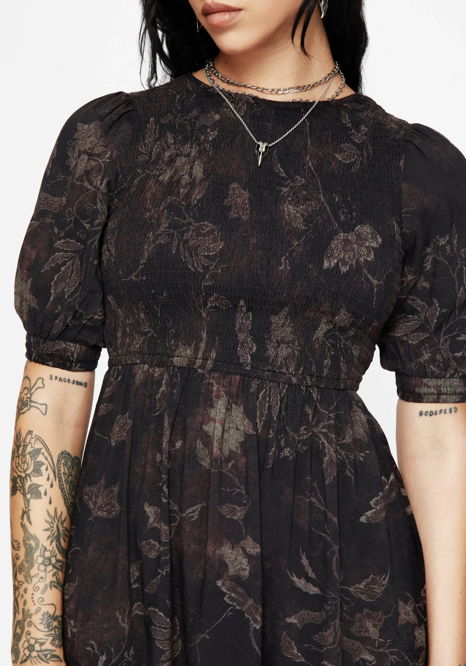 Ashmire Woodland Moth Mini Dress - Image 2