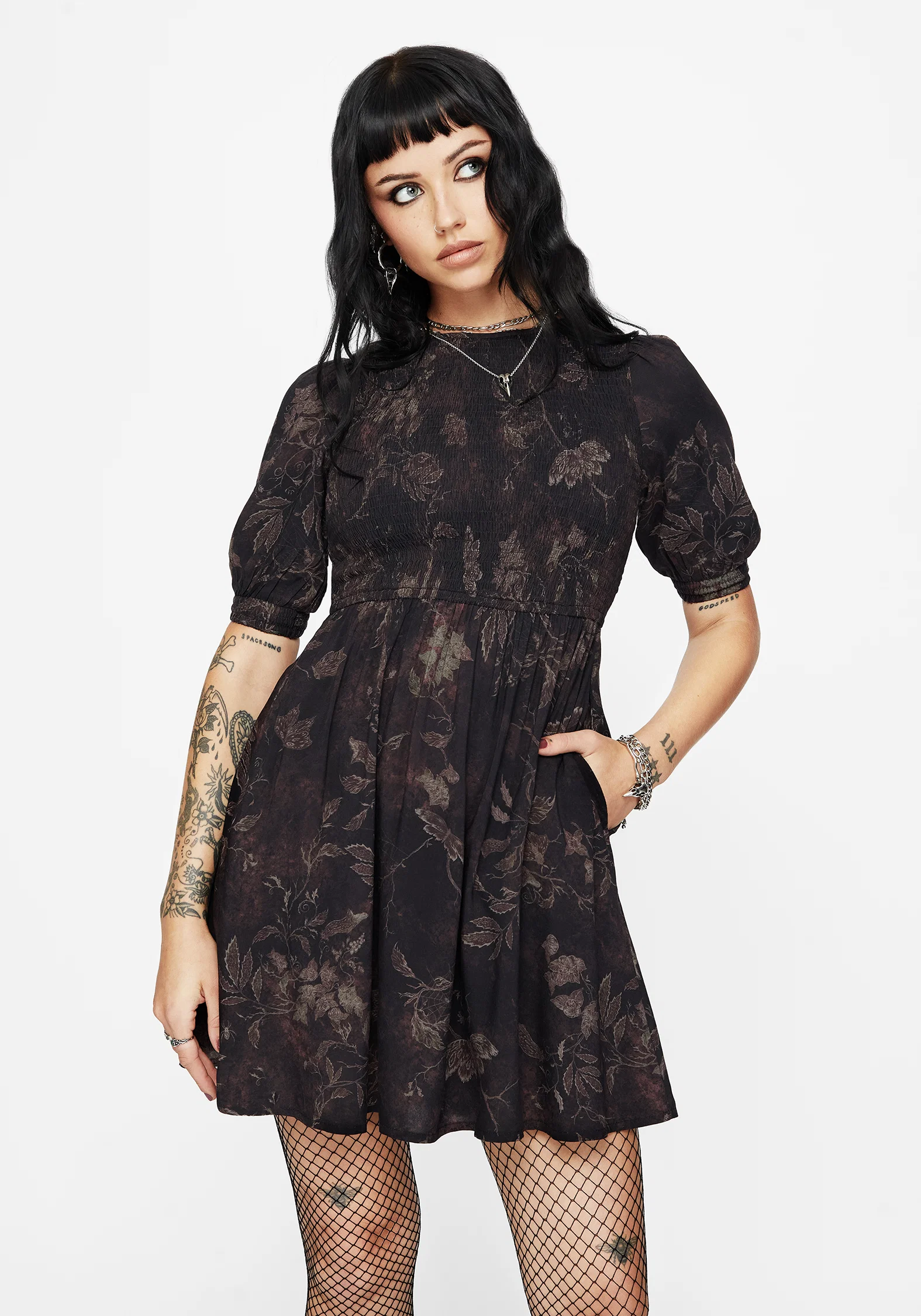 Ashmire Woodland Moth Mini Dress - Image 4