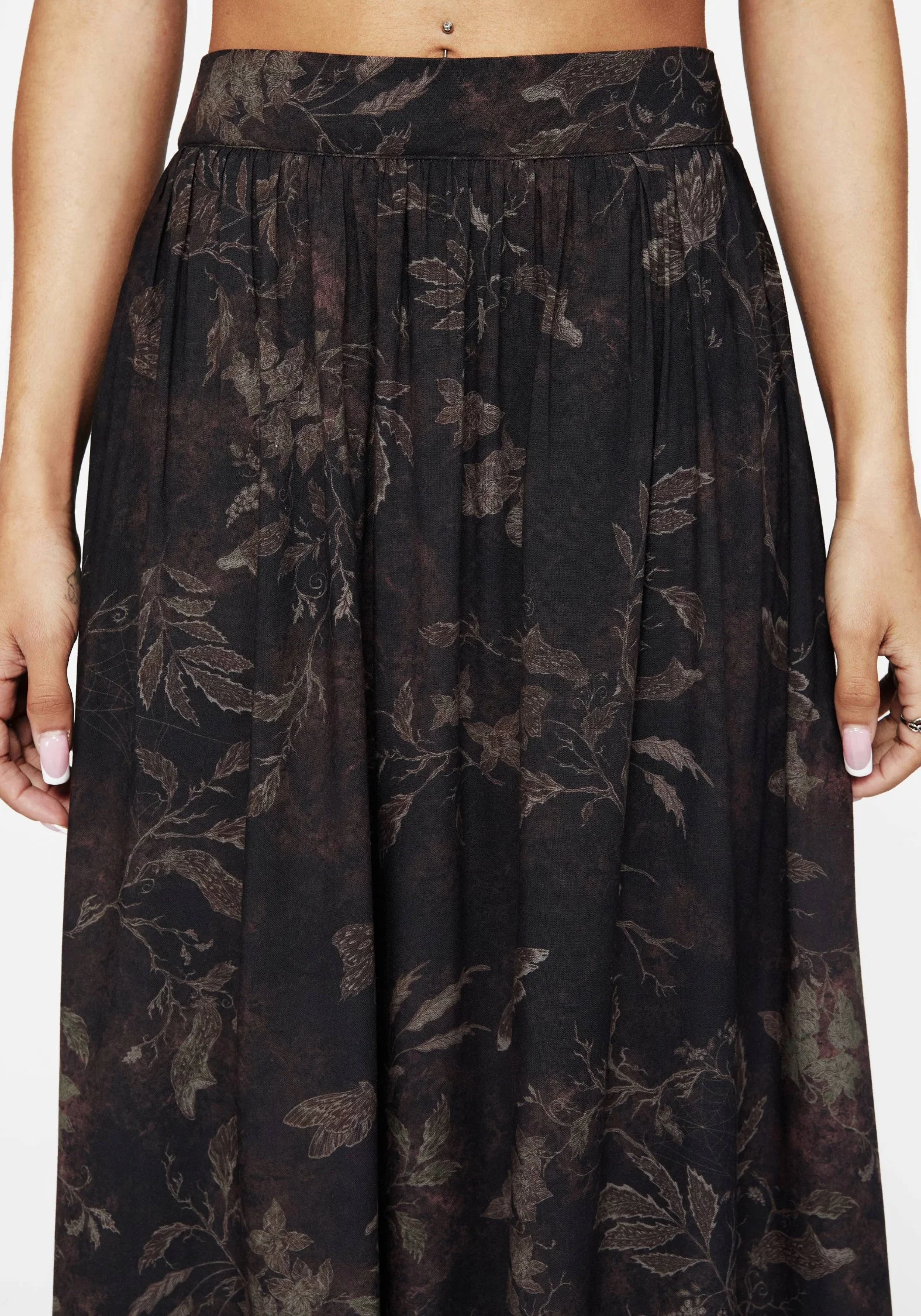 Ashmire Woodland Moth Print Midi Skirt - Image 2