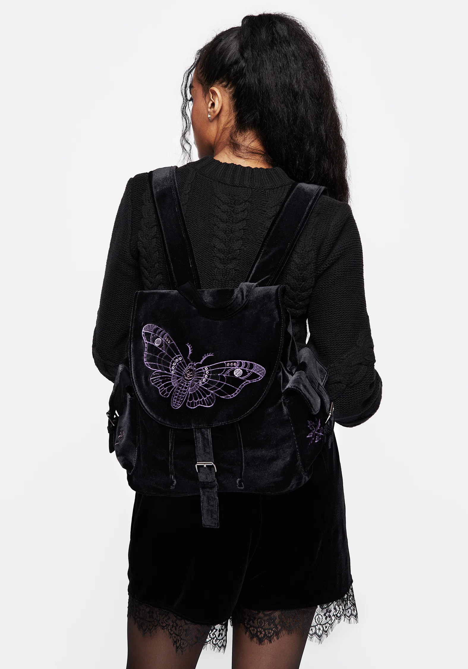 Atropos Moth Embroidered Satchel Backpack - Image 2