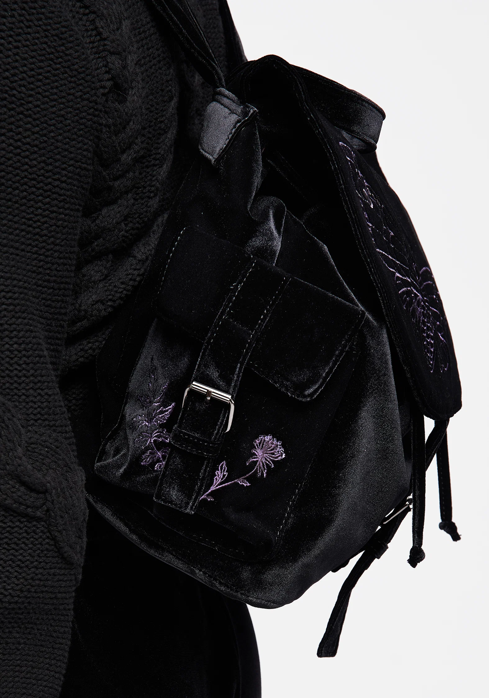 Atropos Moth Embroidered Satchel Backpack - Image 7