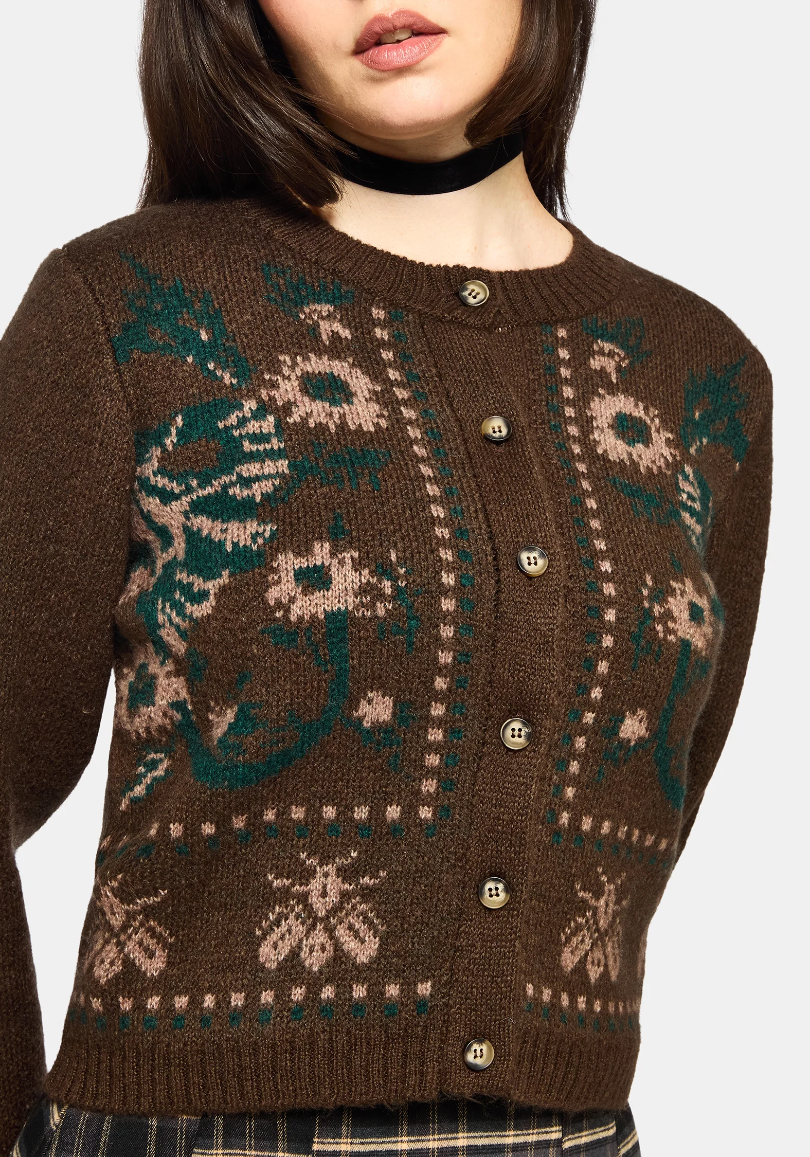 Aura Dragon Jacquard Knit Cardigan - Image 2