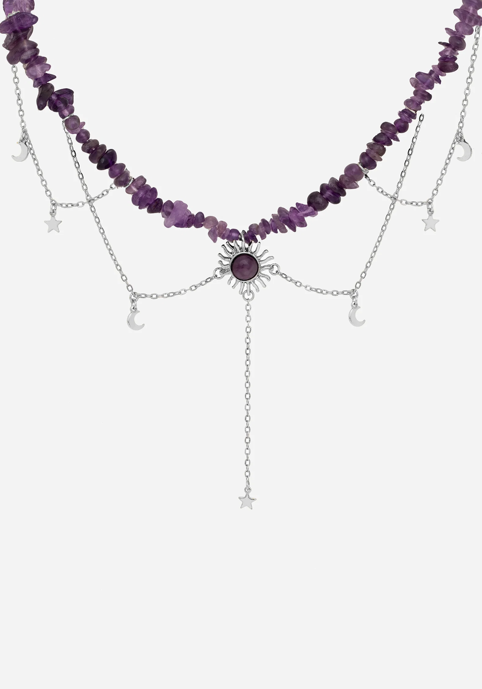Aurora Gem Choker Necklace - Purple - Image 4