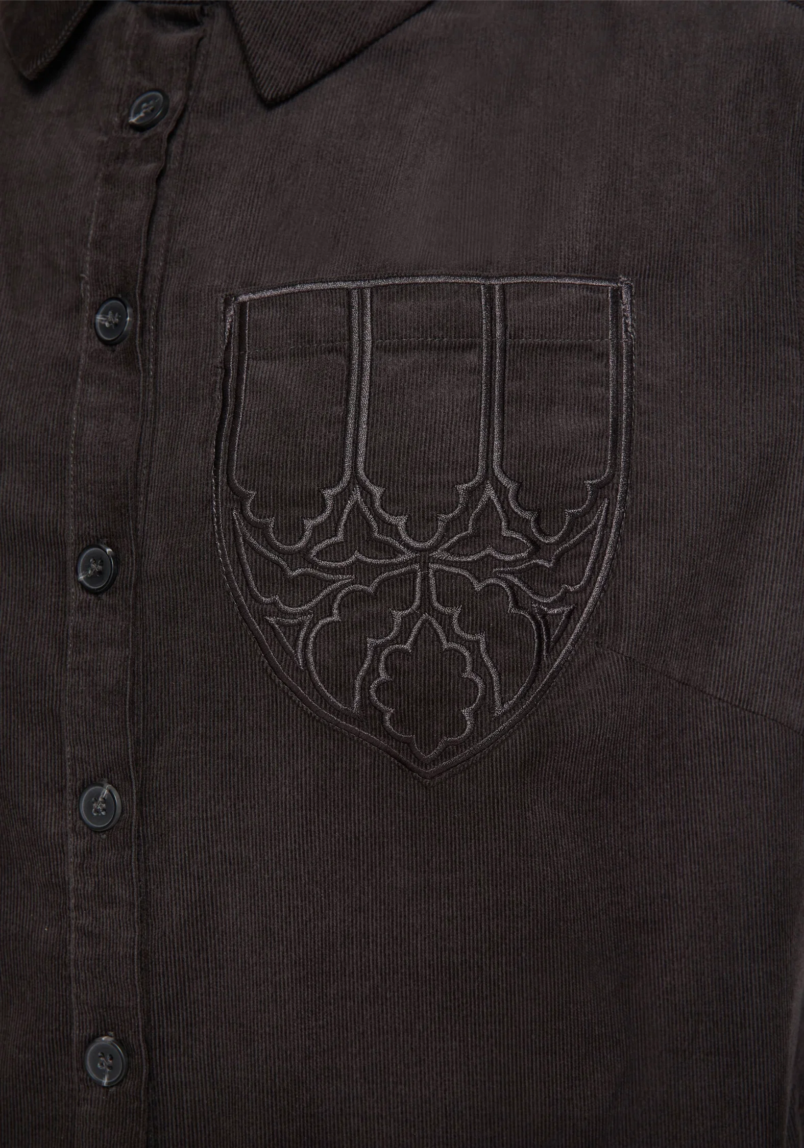Axis Cotton Pocket Embroidered Mini Shirt Dress - Image 2