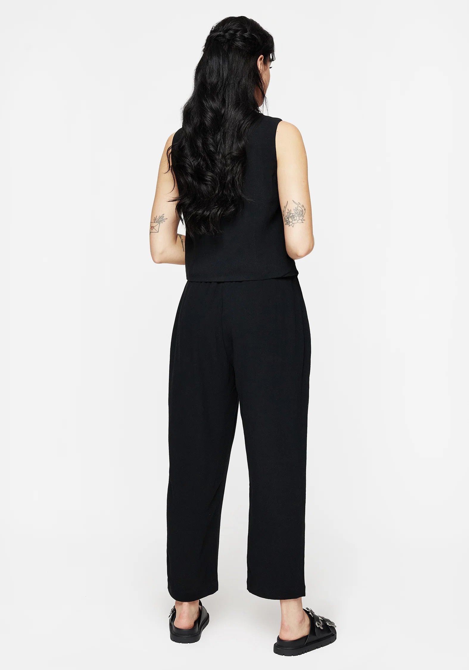 Aya Embroidered Linen Blend Balloon Pants - Image 8