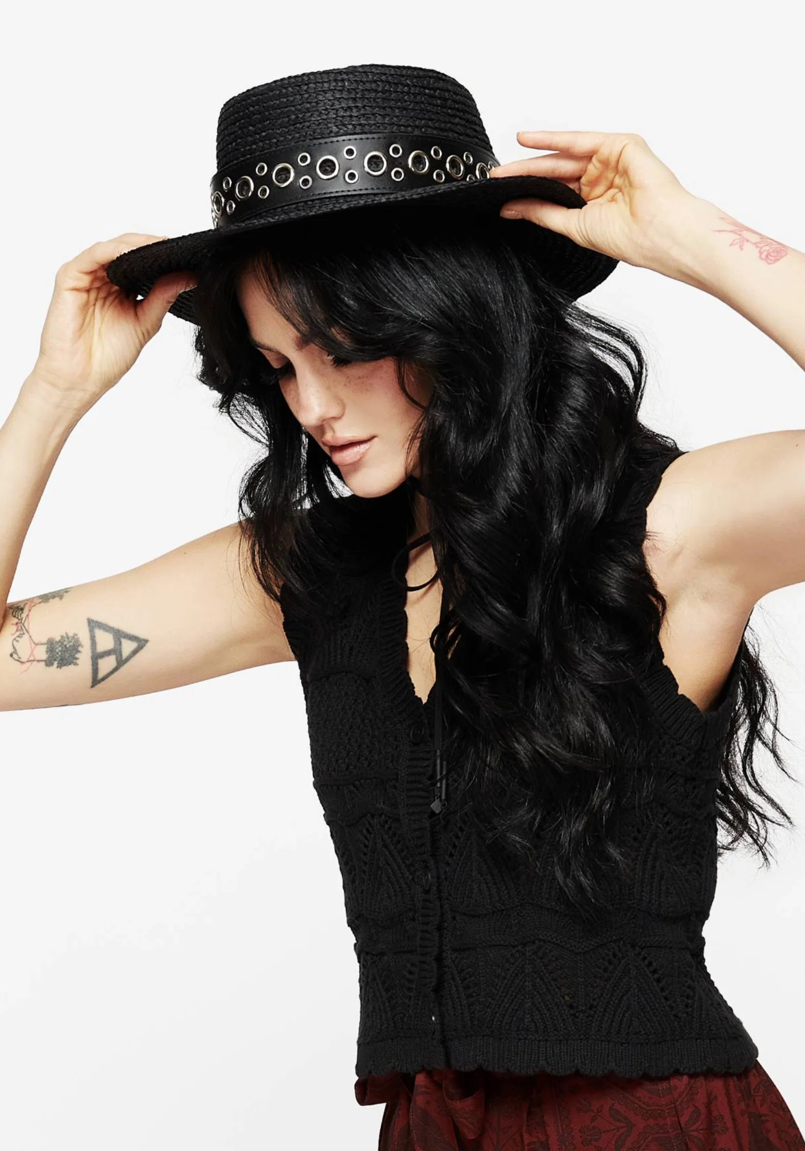 Banish Eyelet Belted Sun Hat - Image 4