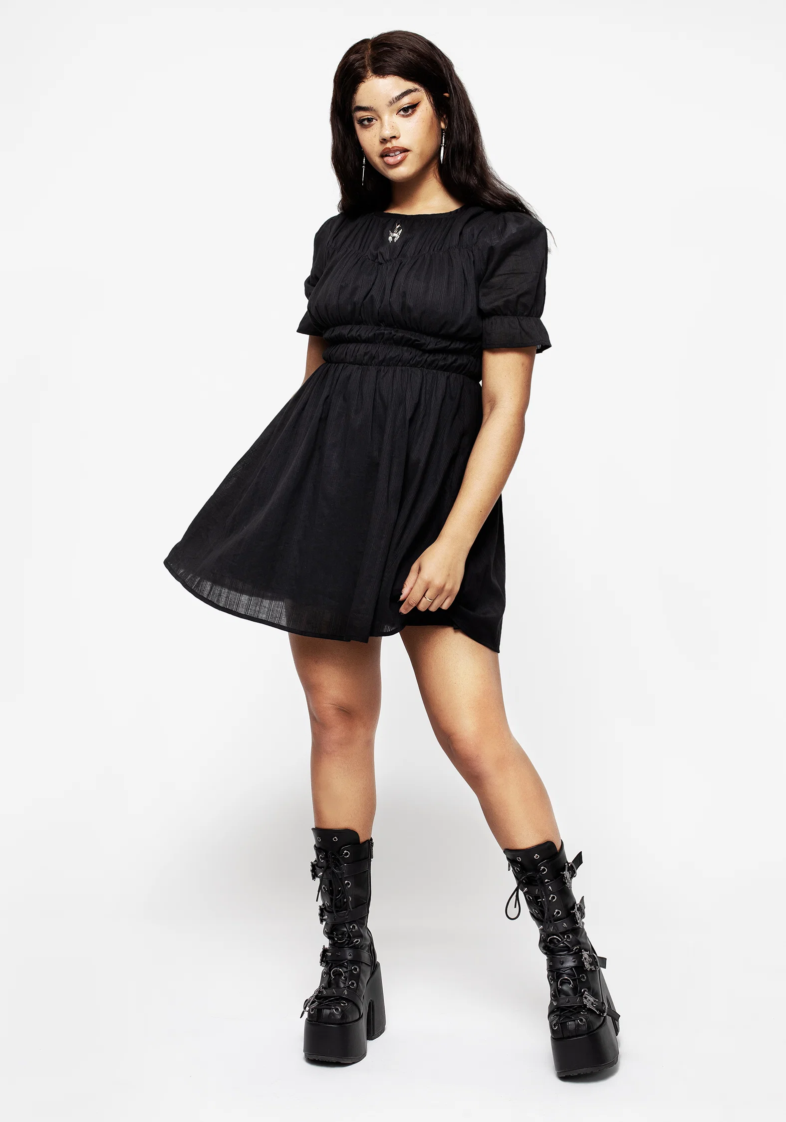 Bedelia Cotton Mini Dress - Image 6