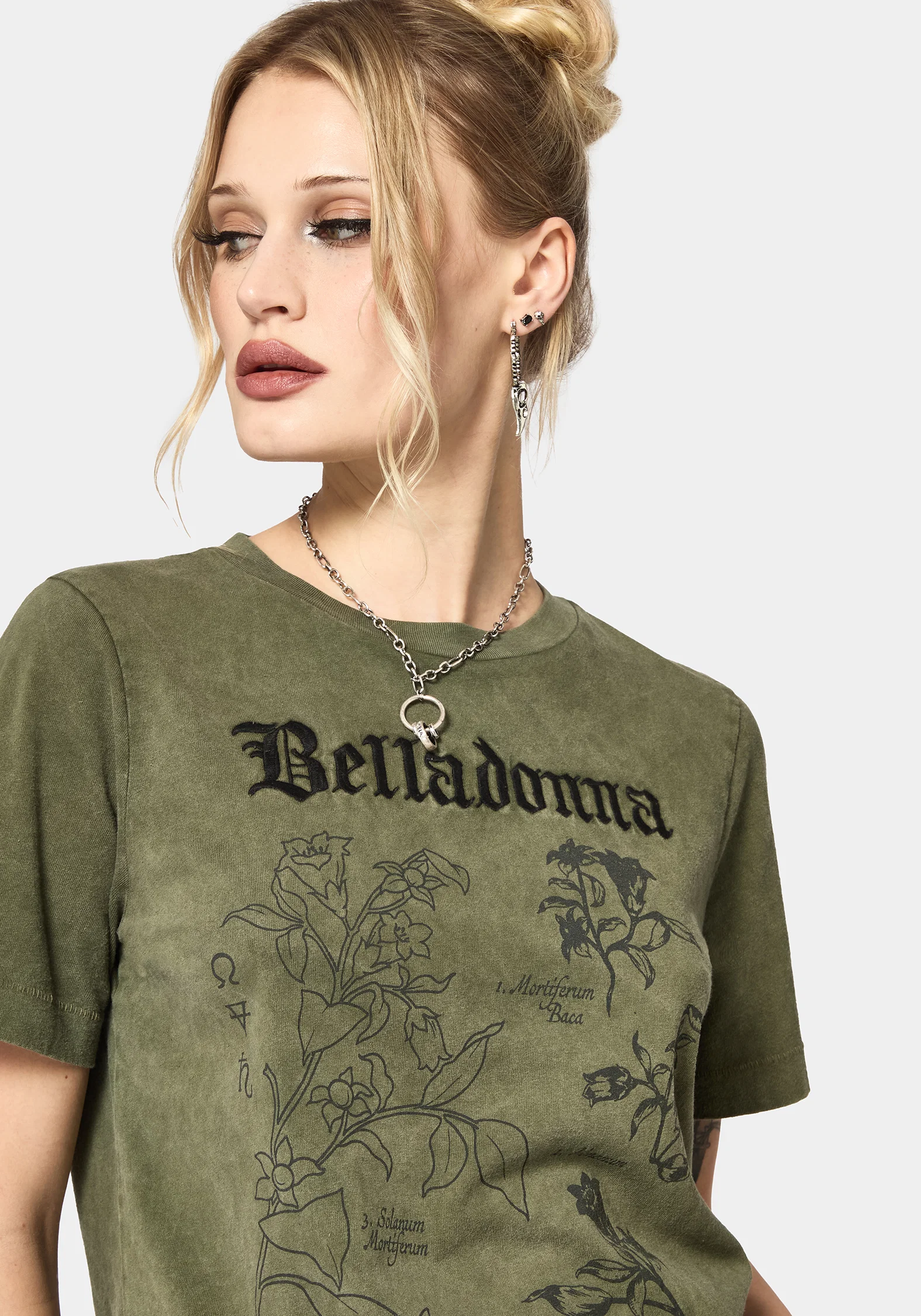 Belladonna Graphic Embroidered Regular Fit T-Shirt - Image 2