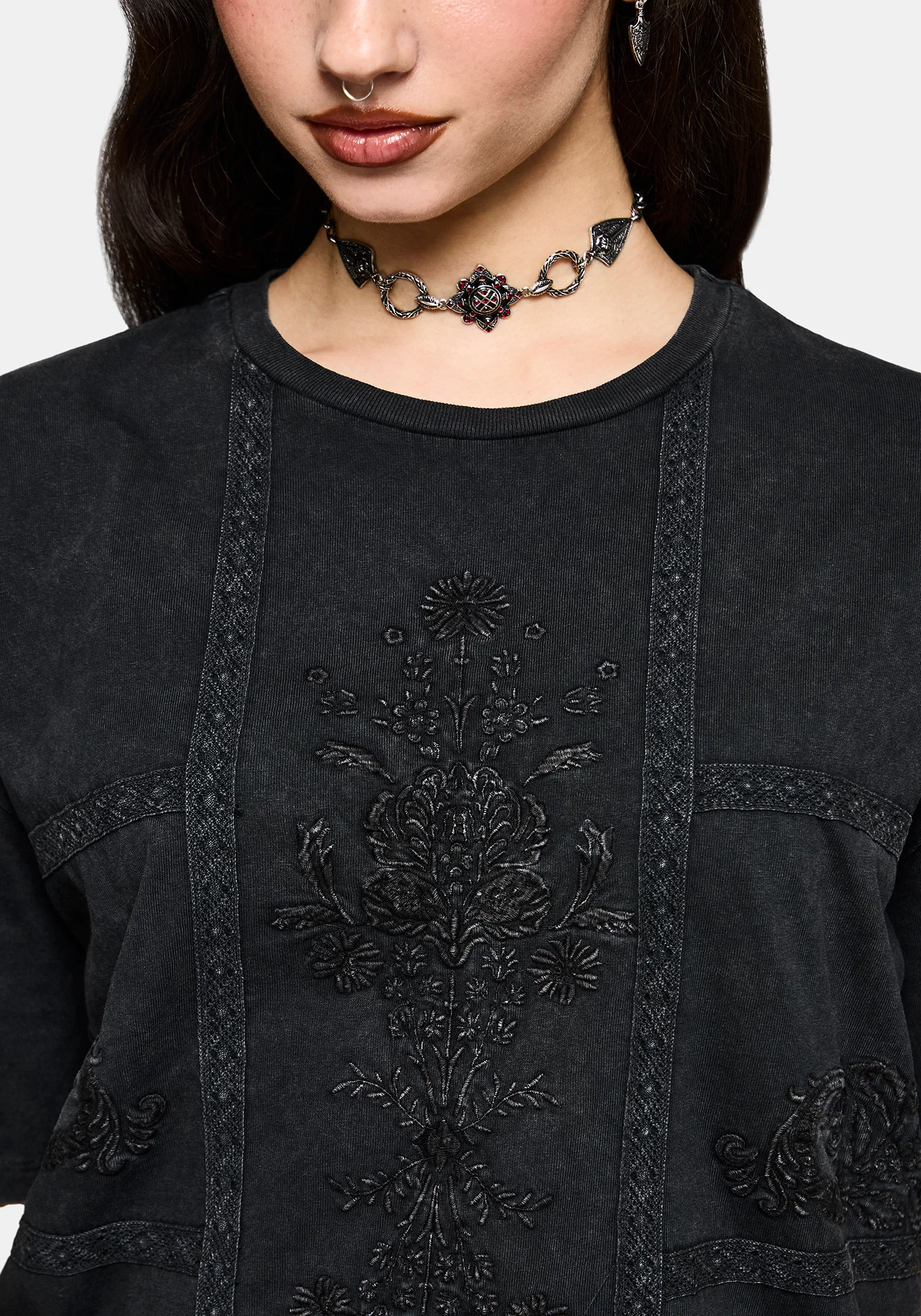 Blake Lace Oversized Graphic T-Shirt - Image 2
