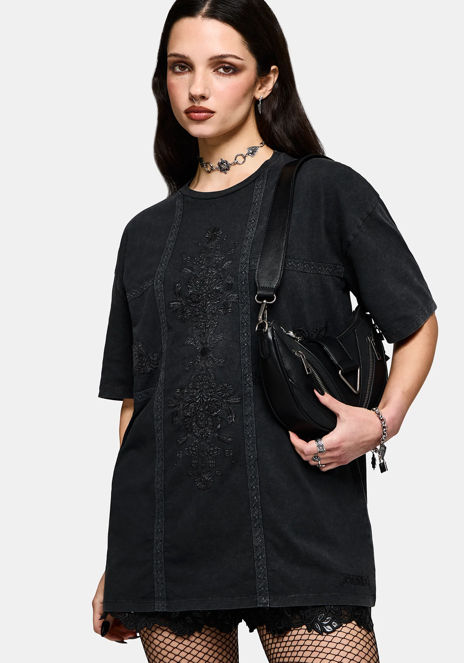 Blake Lace Oversized Graphic T-Shirt - Image 4