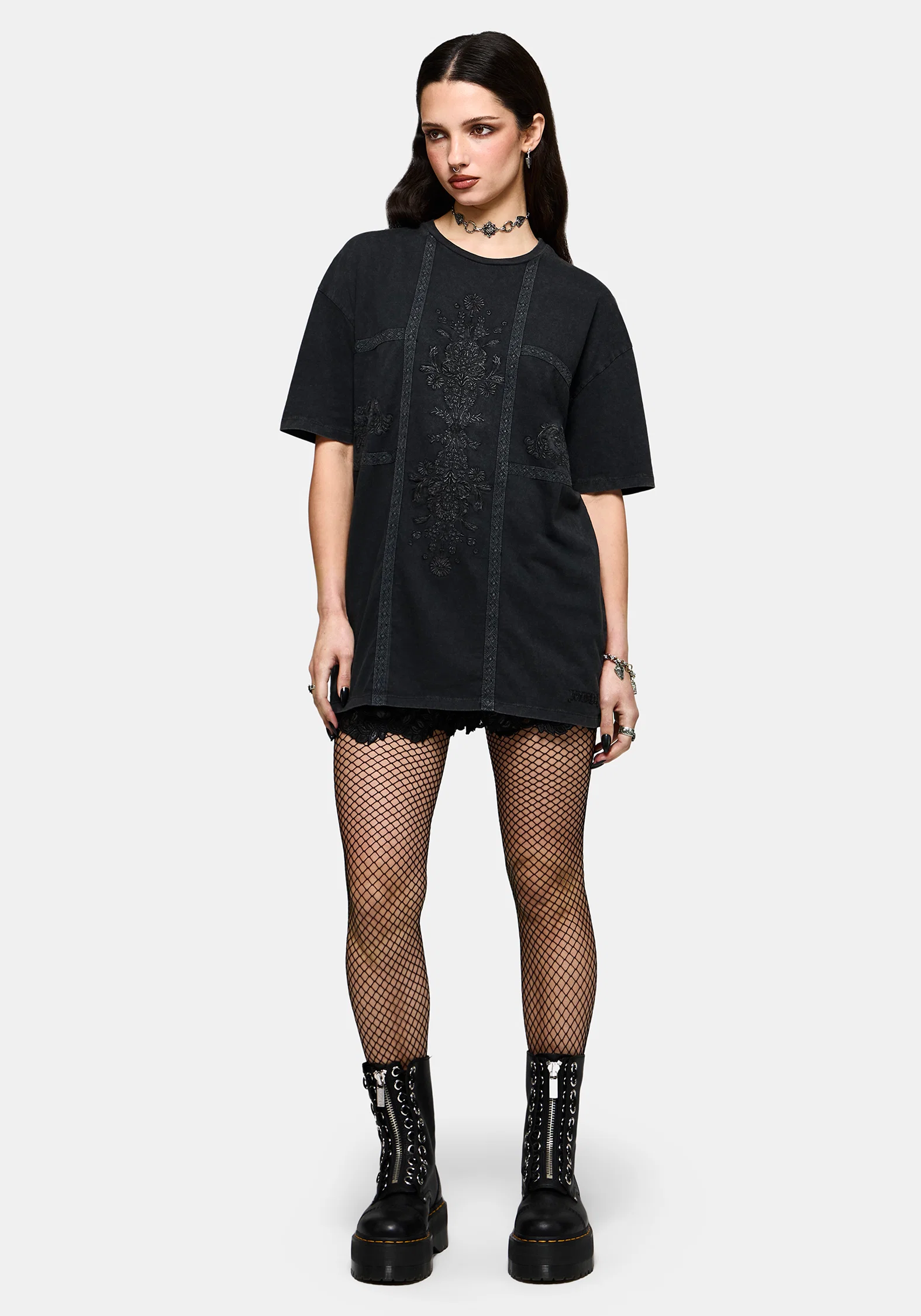Blake Lace Oversized Graphic T-Shirt - Image 5