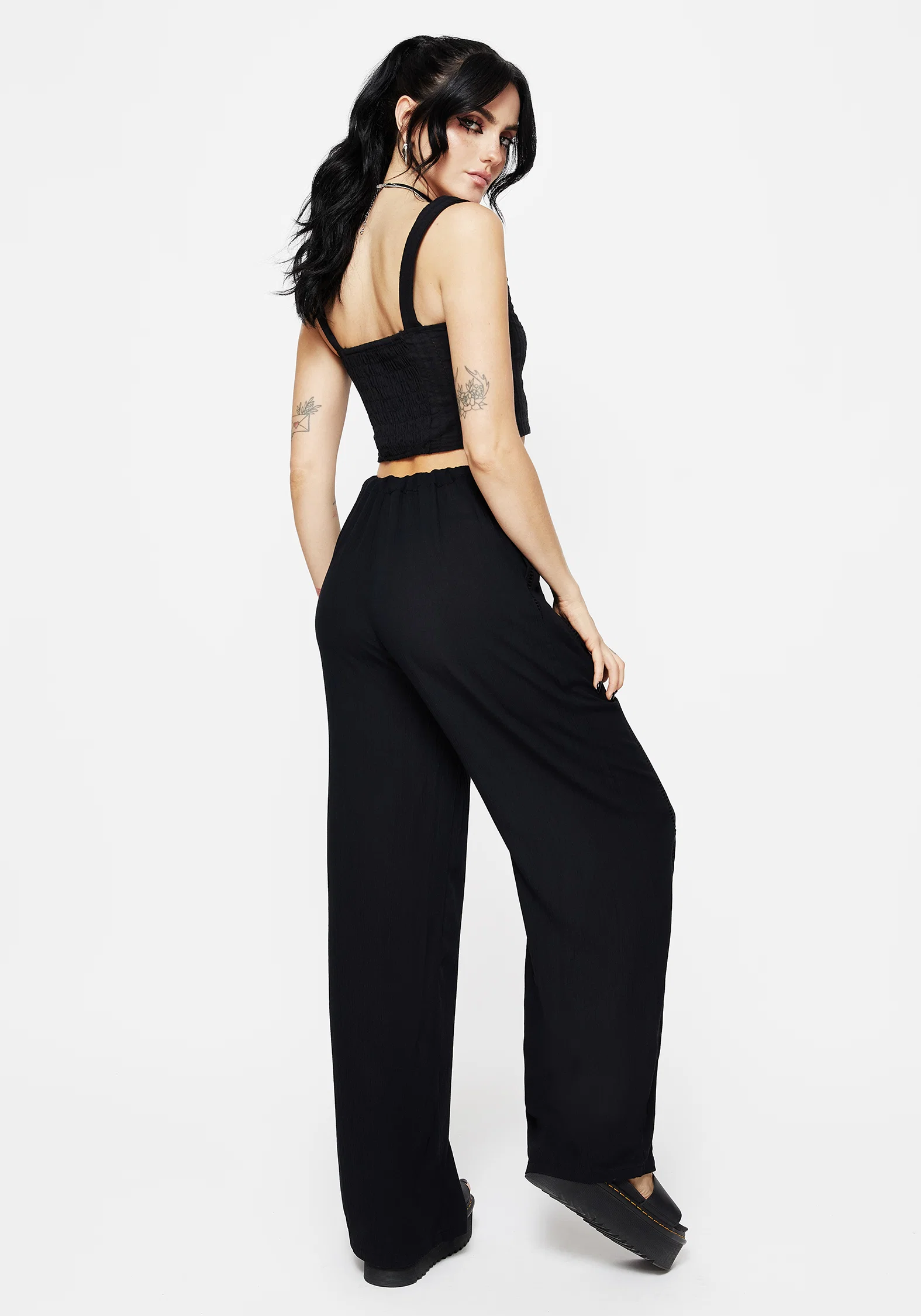 Blessing Lace Trim Wide Leg Trouser - Image 3