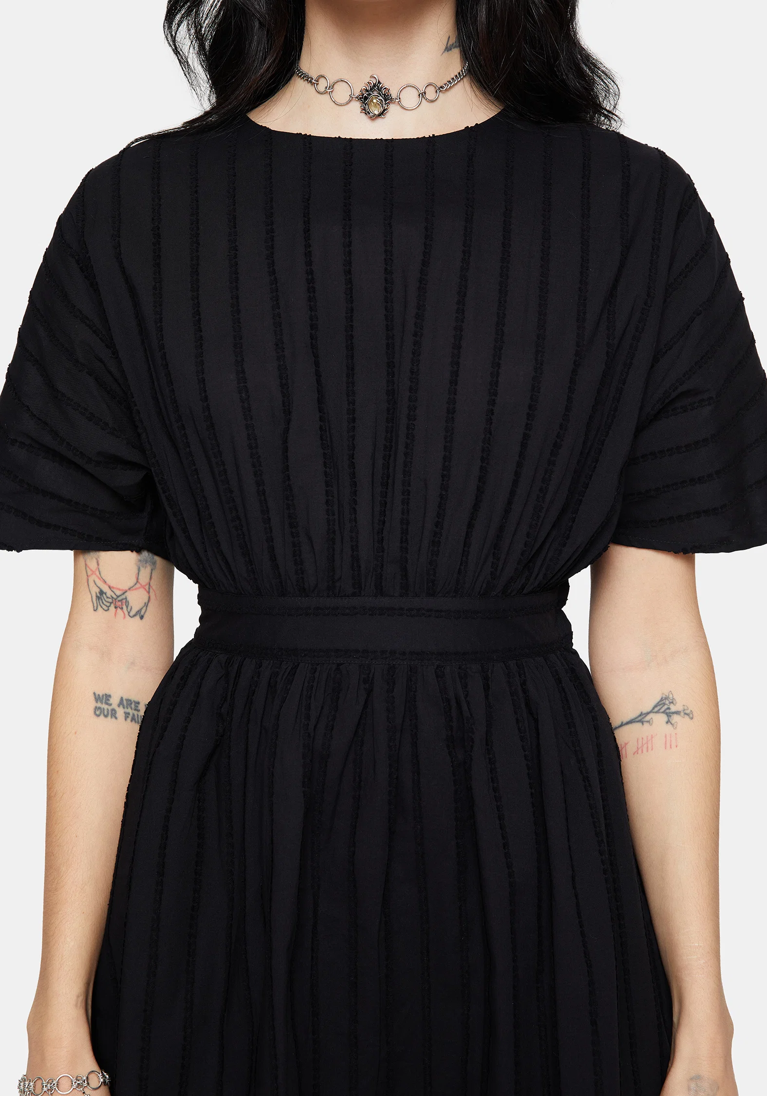 Blythe Cotton Tie Back Mini Dress - Image 2