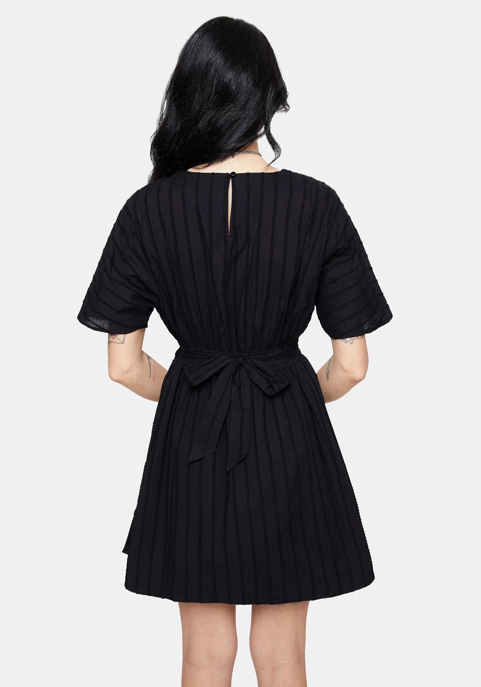 Blythe Cotton Tie Back Mini Dress - Image 3