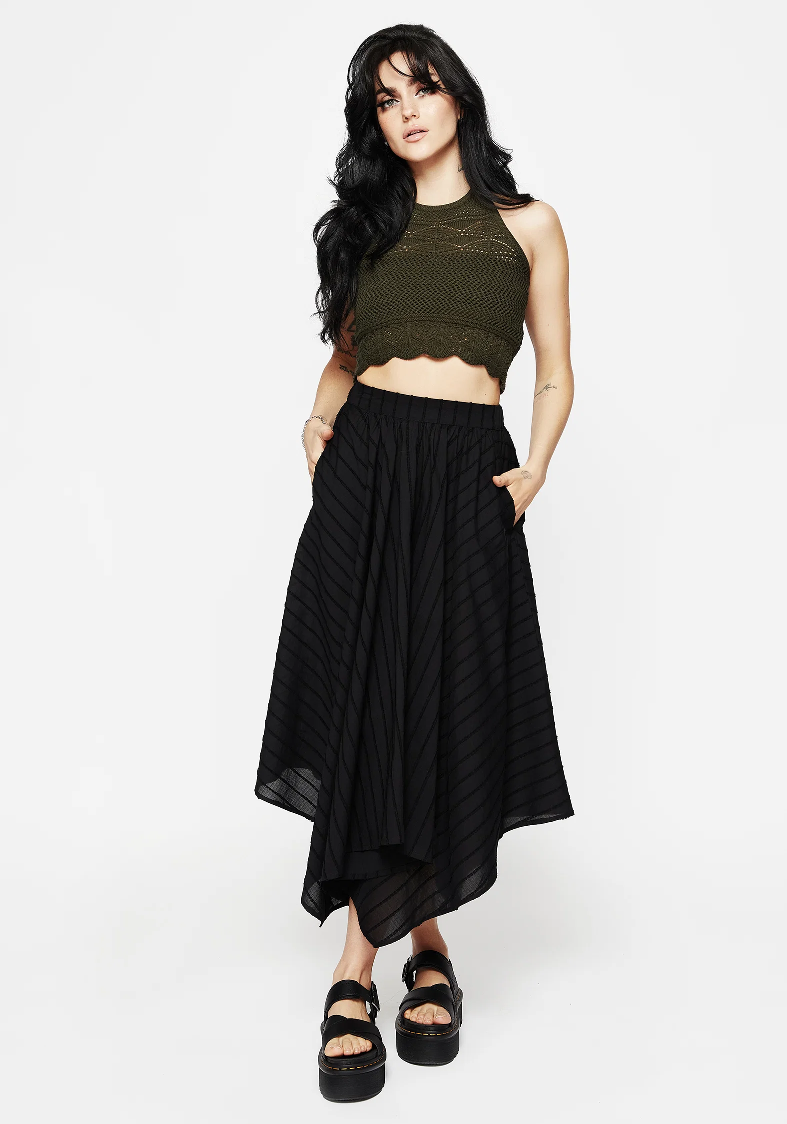 Blythe Handkerchief Hem Midaxi Skirt - Image 10