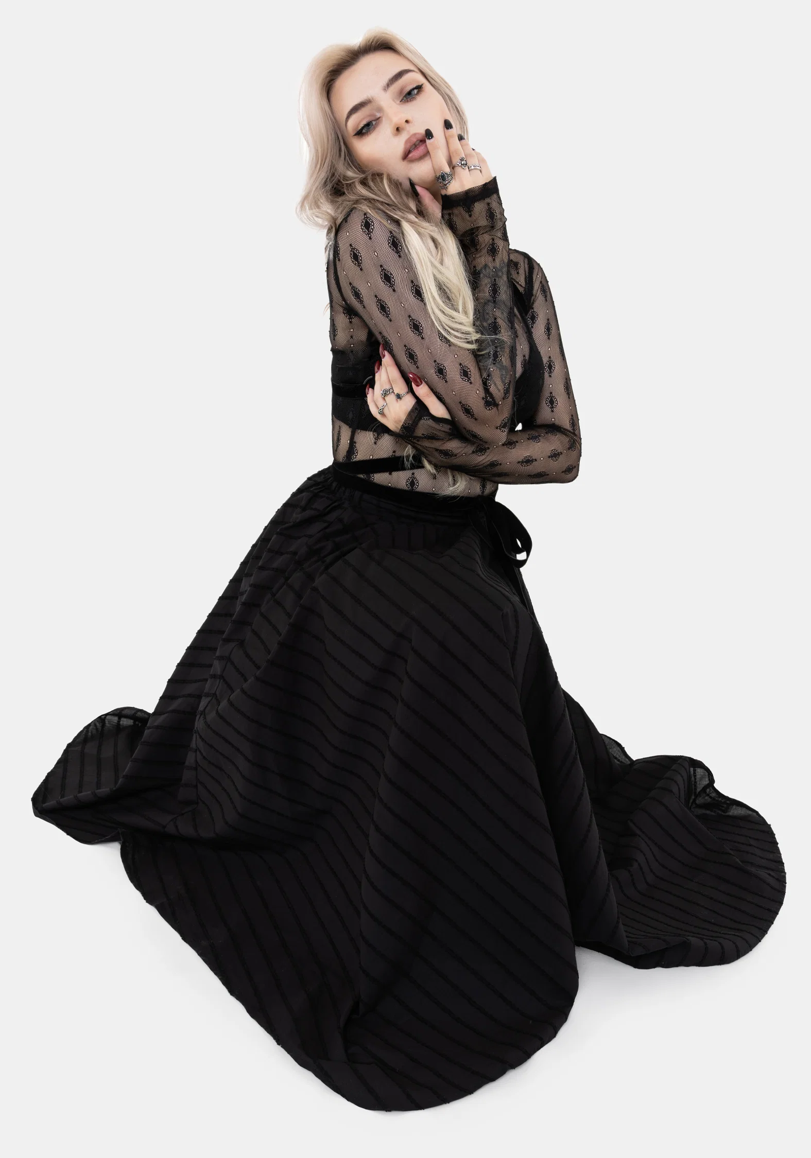 Blythe Handkerchief Hem Midaxi Skirt - Image 7