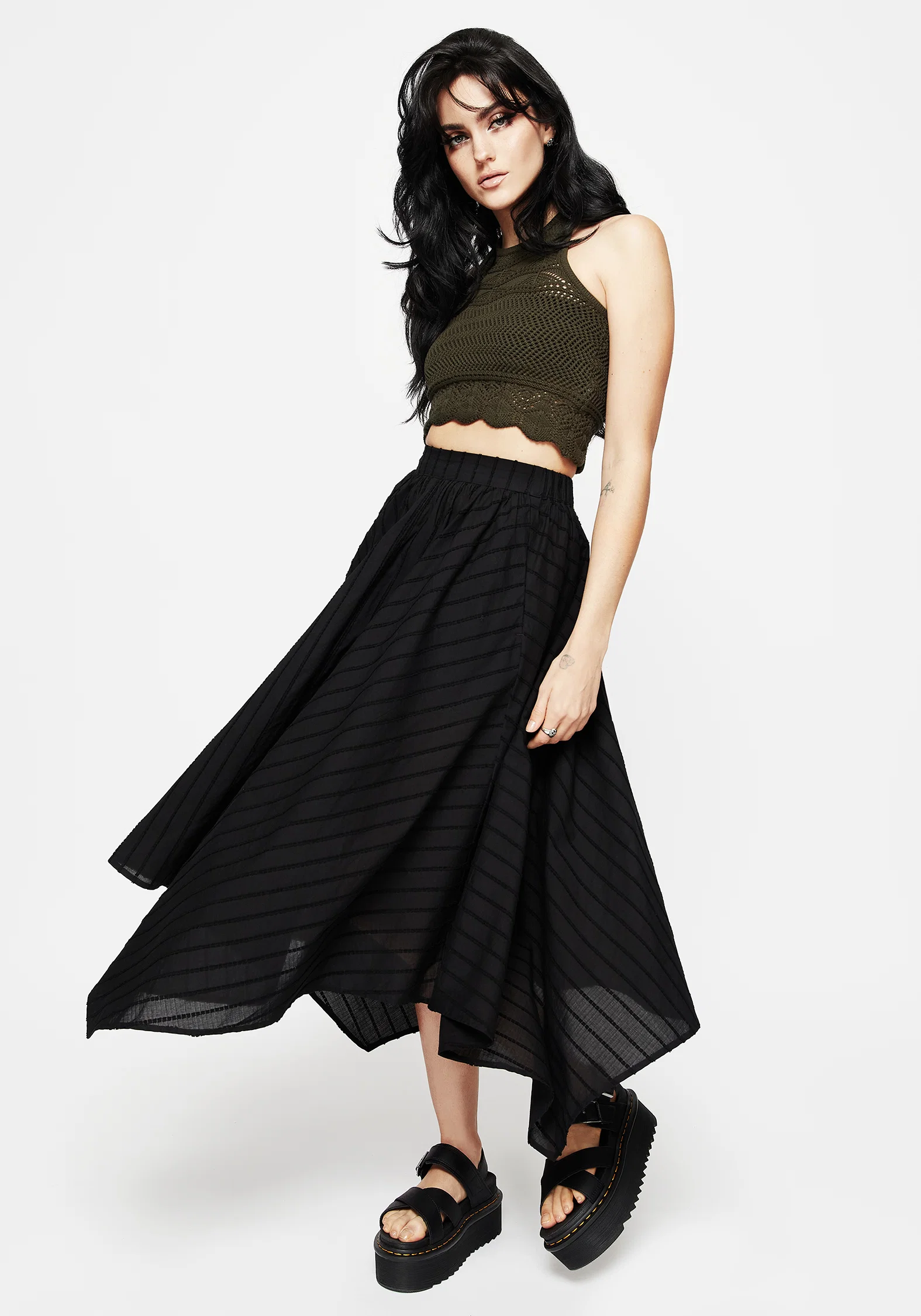 Blythe Handkerchief Hem Midaxi Skirt - Image 8