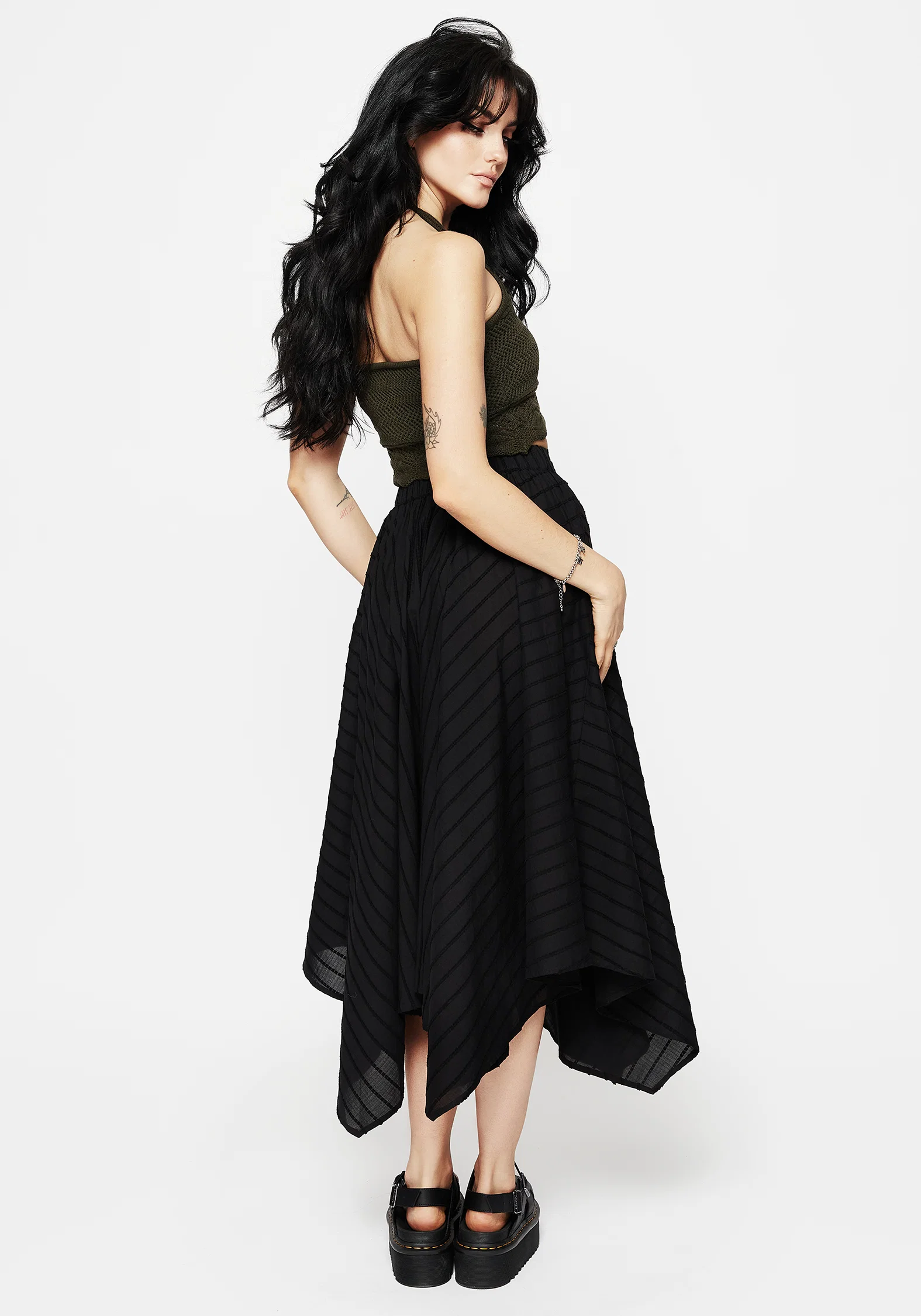 Blythe Handkerchief Hem Midaxi Skirt - Image 9
