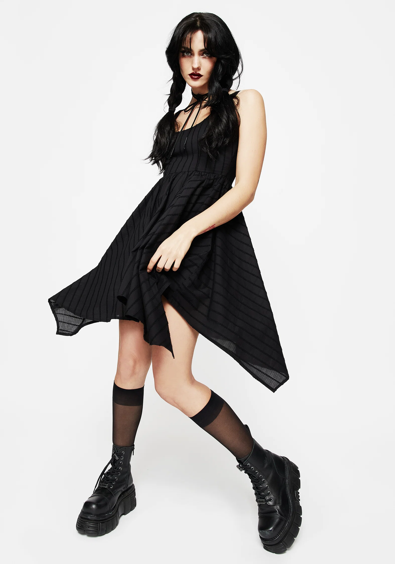 Blythe Handkerchief Hem Mini Dress - Image 6
