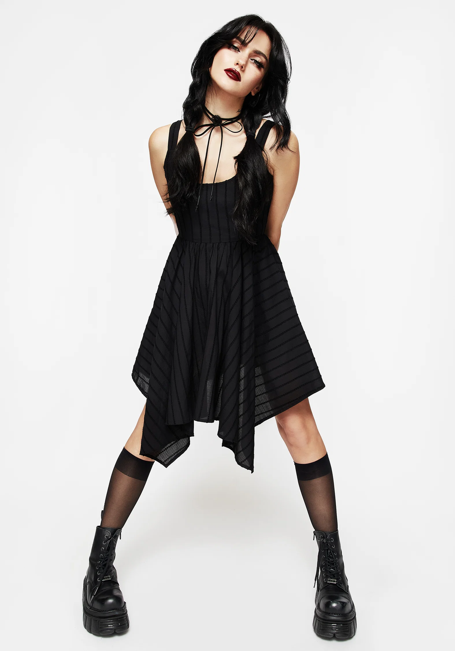 Blythe Handkerchief Hem Mini Dress - Image 7