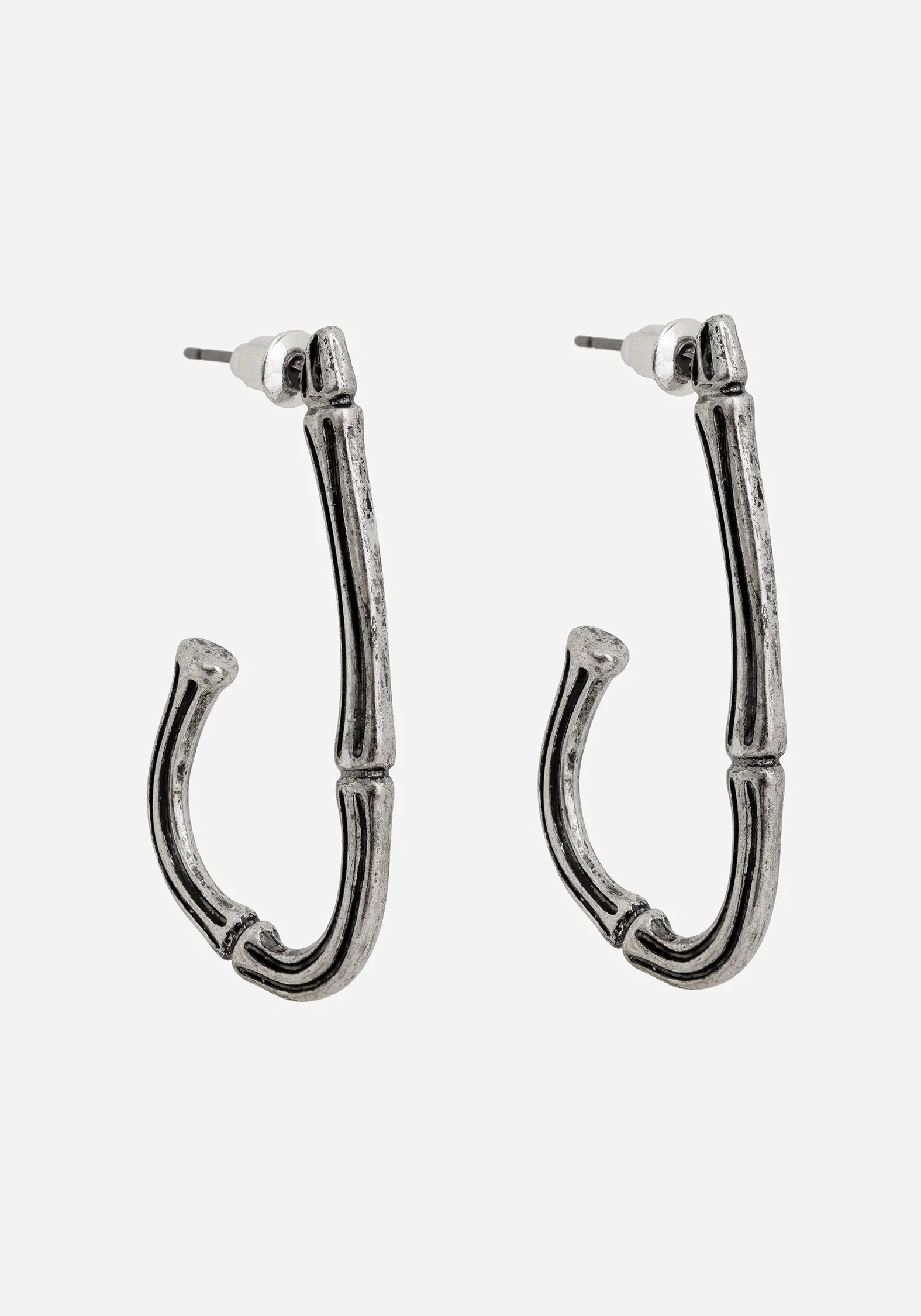 Bones Charm Hoop Earrings - Image 2