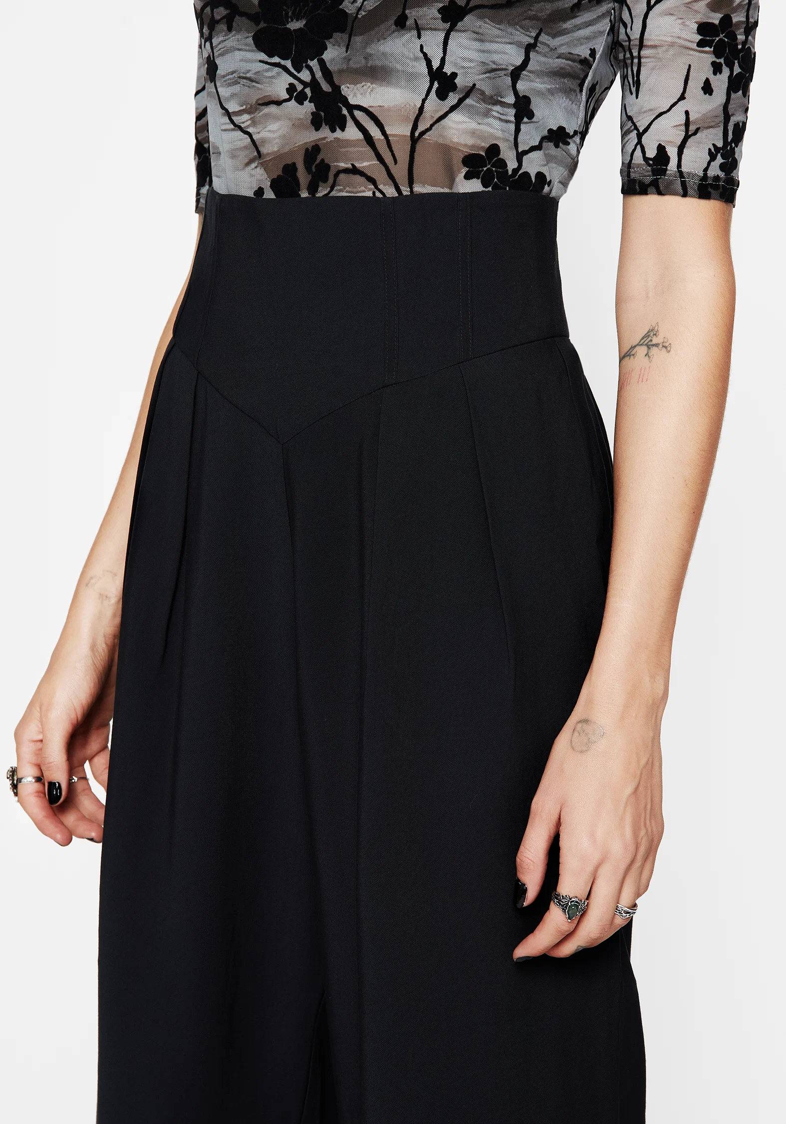 Brenna Corset High Waist Wide Leg Trouser - Image 2