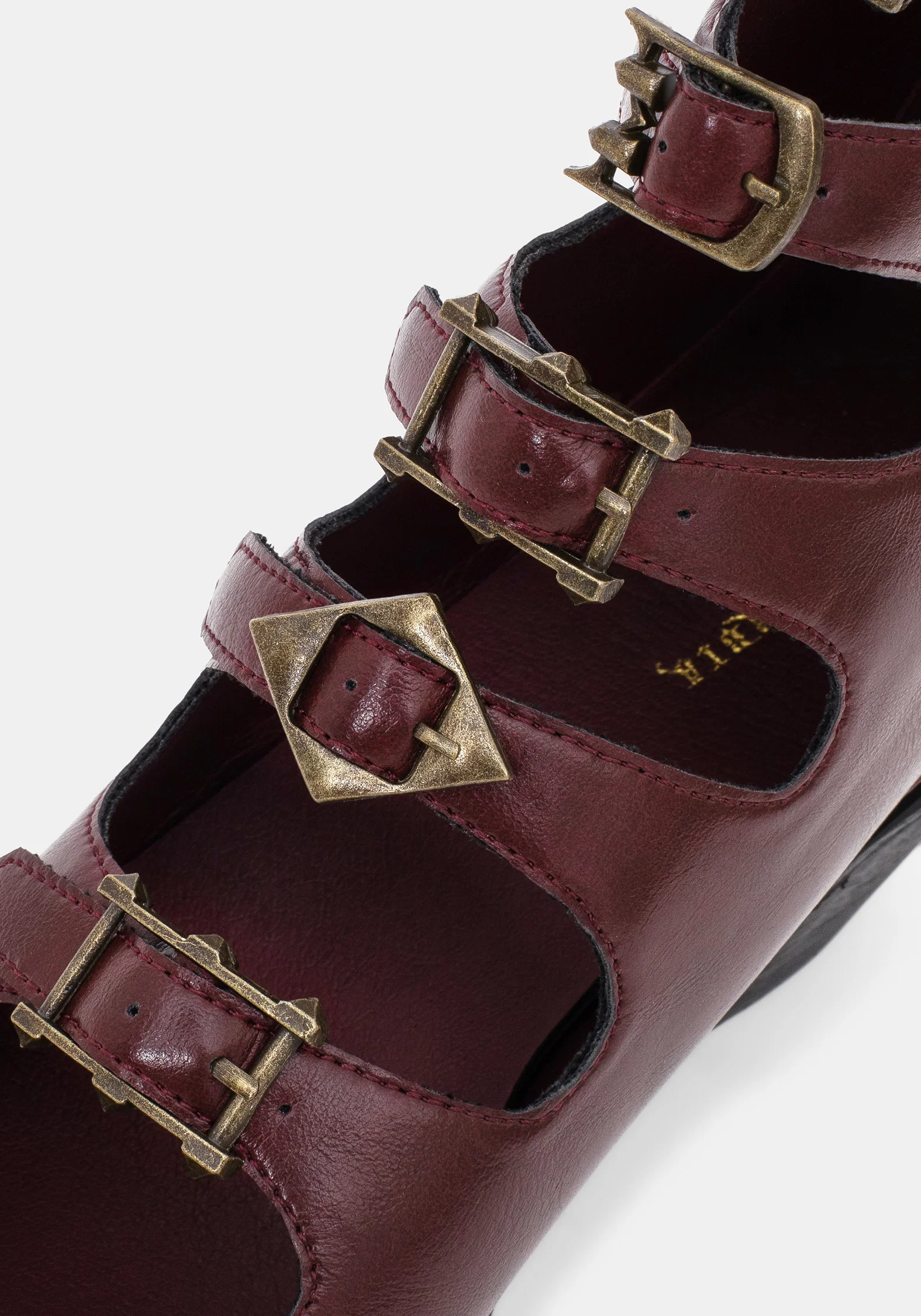Bridget Buckled Boots - Burgundy - Image 2