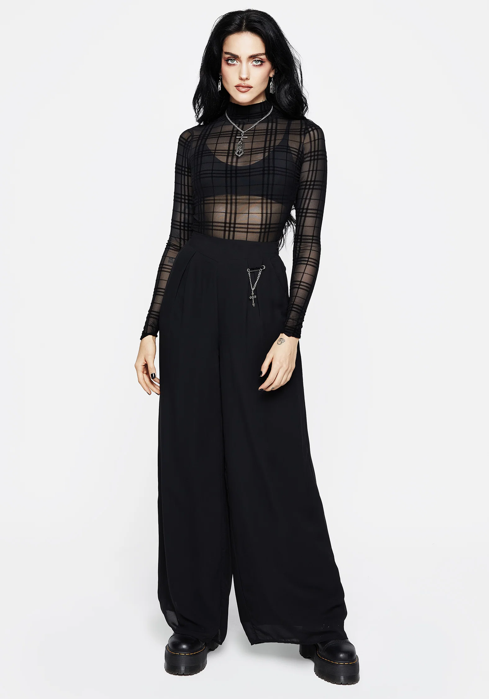 Buffy Check Mesh Top - Image 5