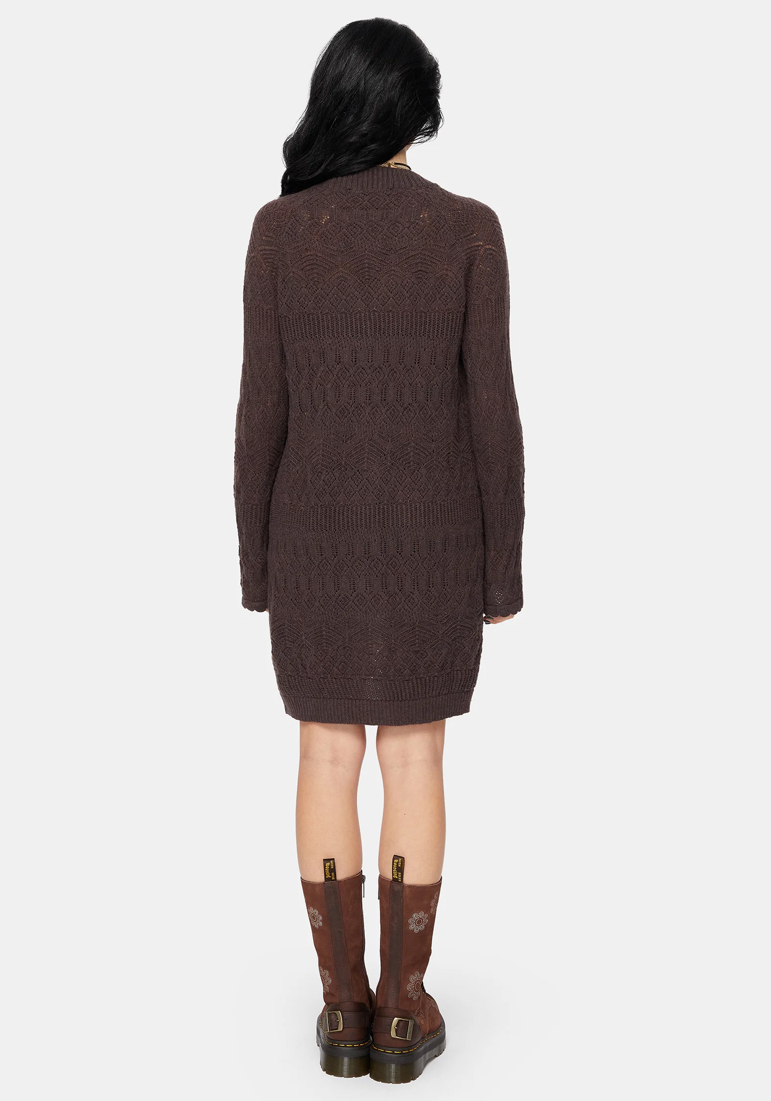 Cadmium Chunky Ribbed Longline Cardigan - Image 3