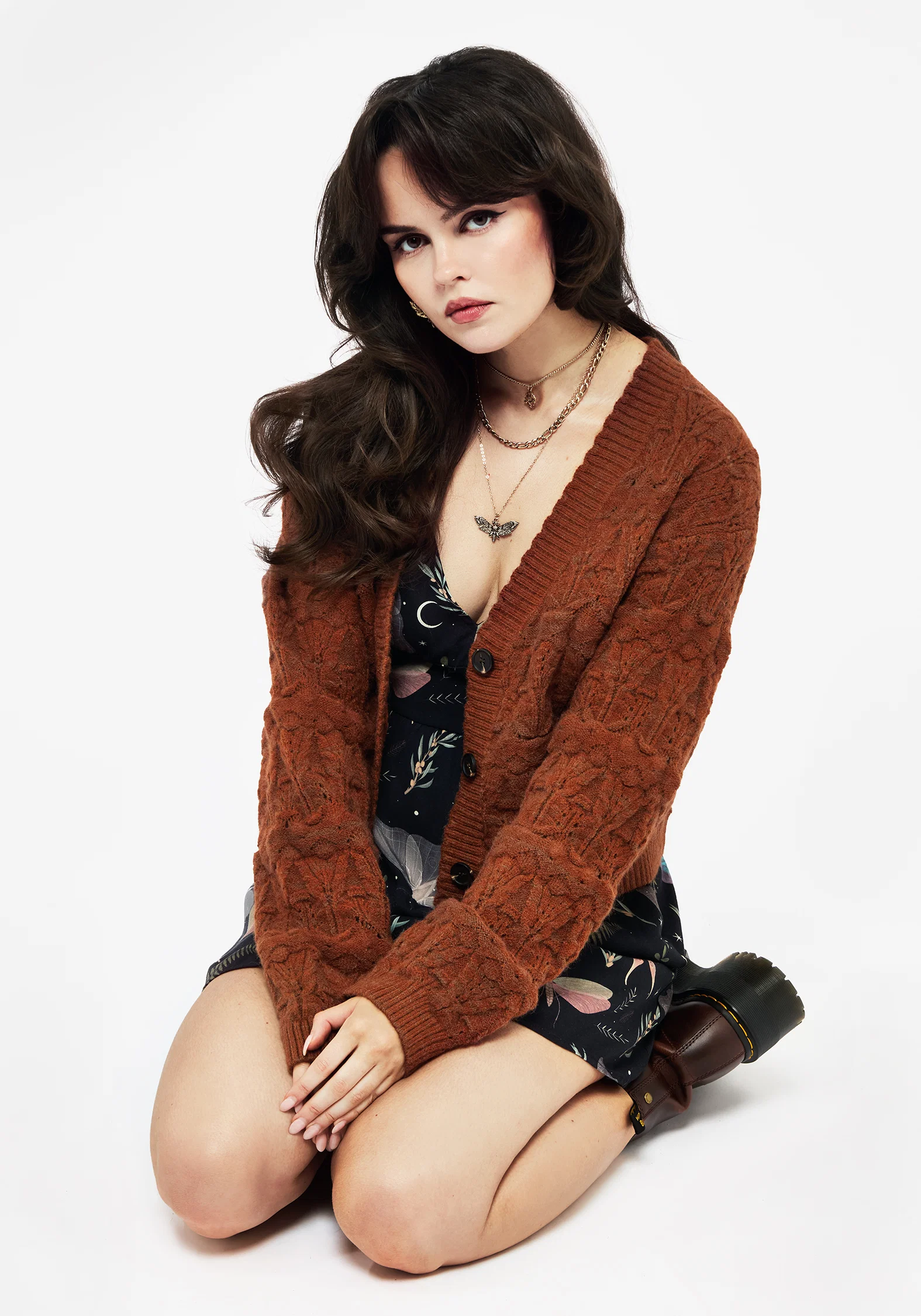 Cadmium Pointelle Knit Cardigan - Image 5