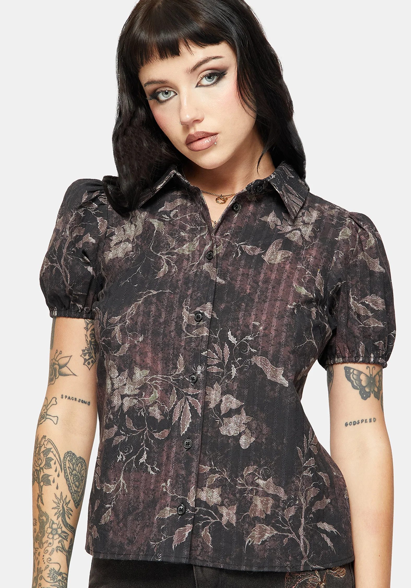 Caelis Print Puff Sleeve Blouse - Image 4