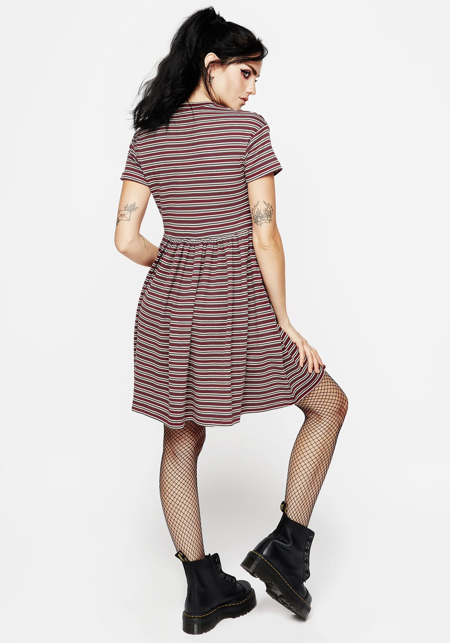 Calliophis Striped Mini Smock Dress - Image 3