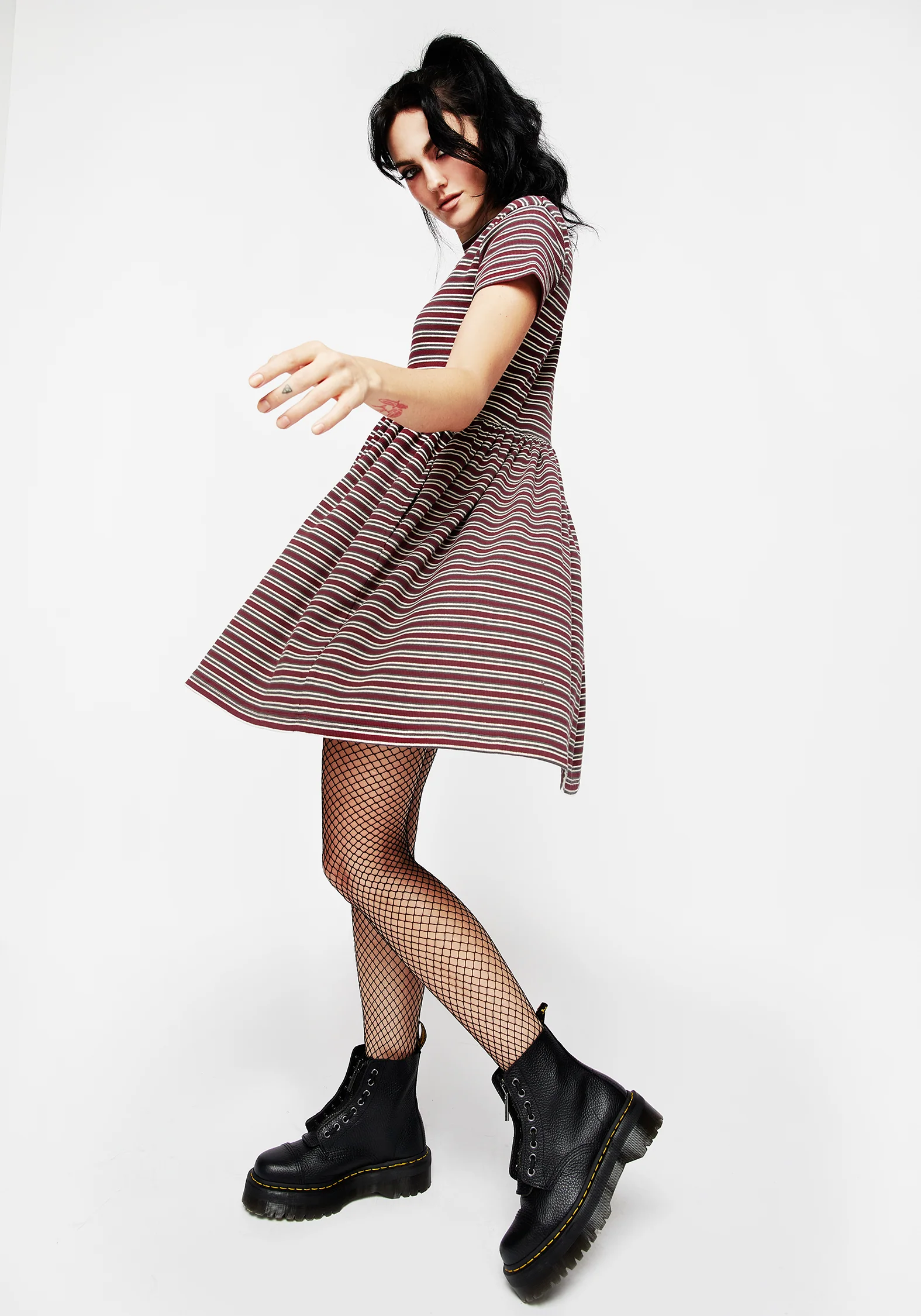 Calliophis Striped Mini Smock Dress - Image 5