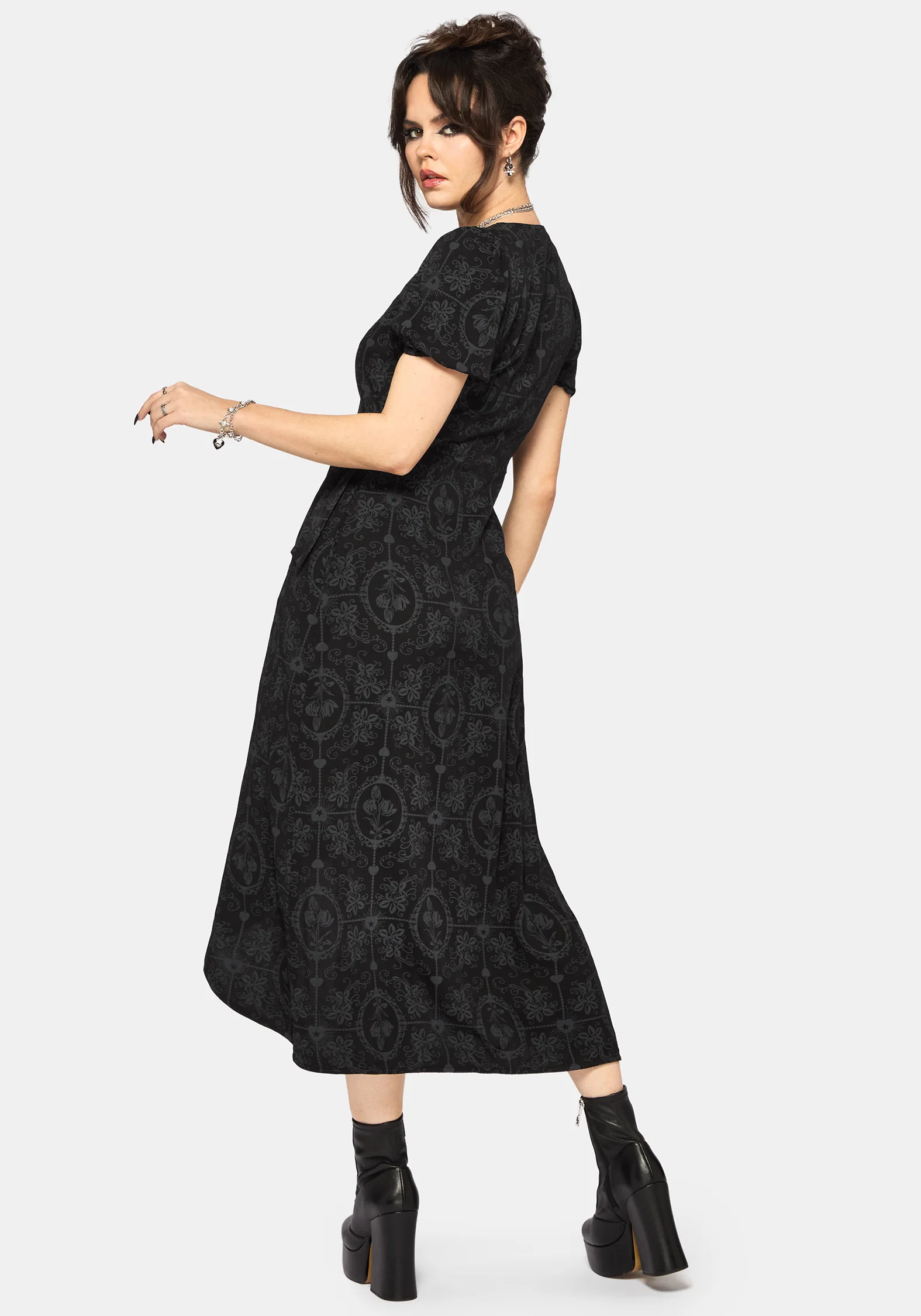 Cameo Floral Printed Midaxi Wrap Dress - Image 3