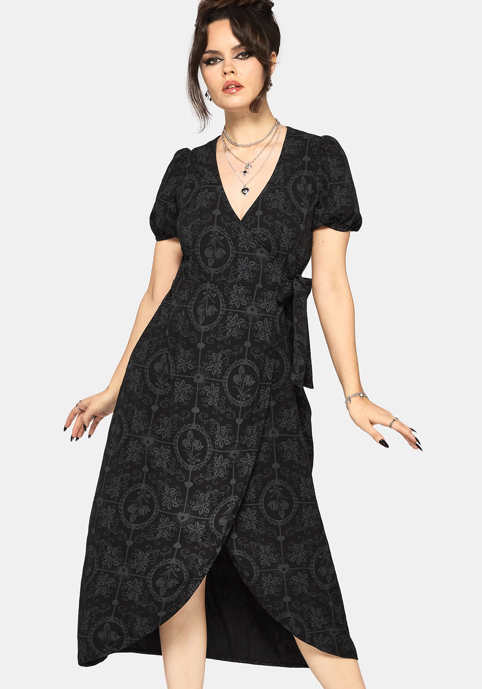 Cameo Floral Printed Midaxi Wrap Dress - Image 5