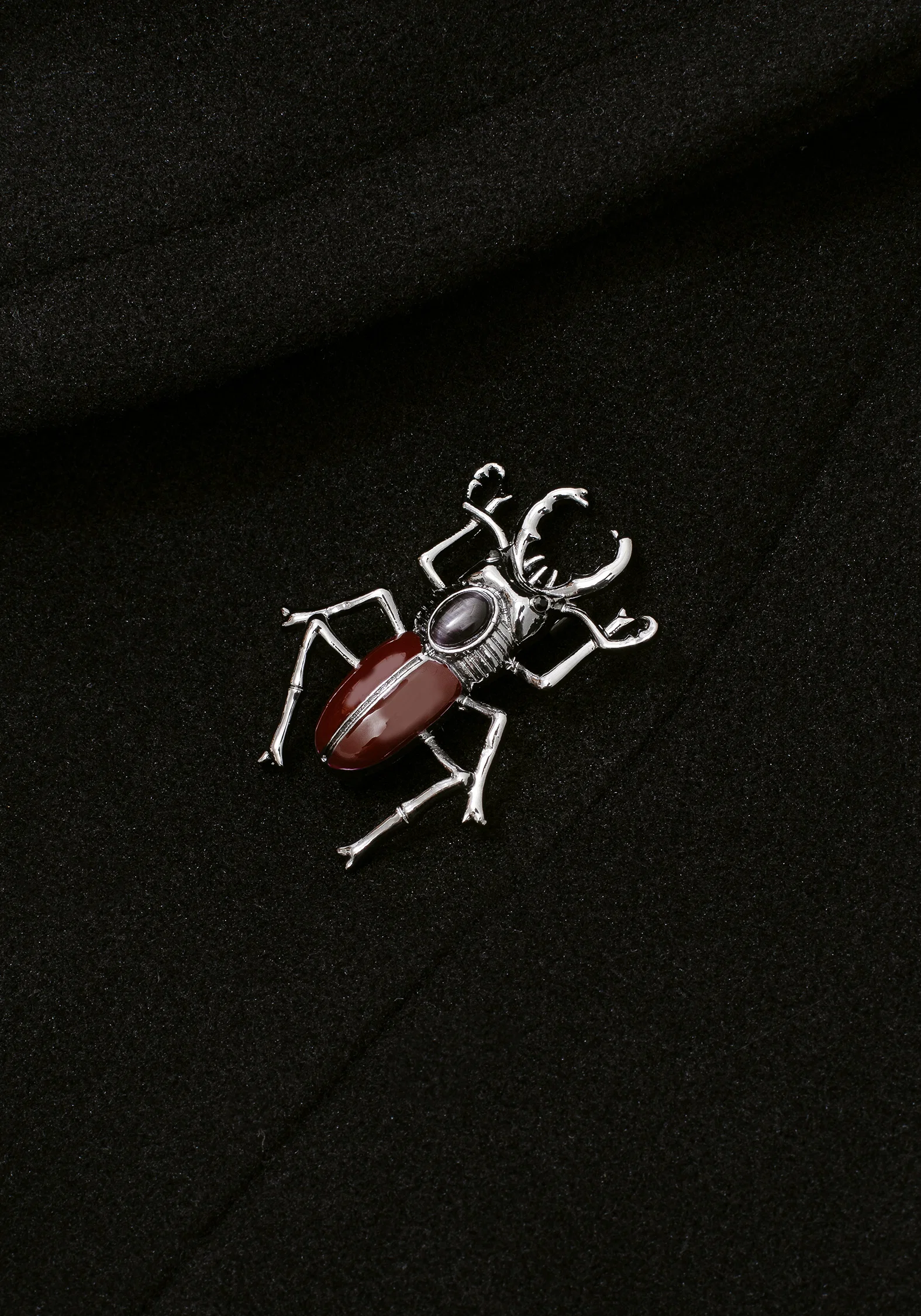 Camilla Tie Waist Hooded Coat With Bug Brooch - Image 2