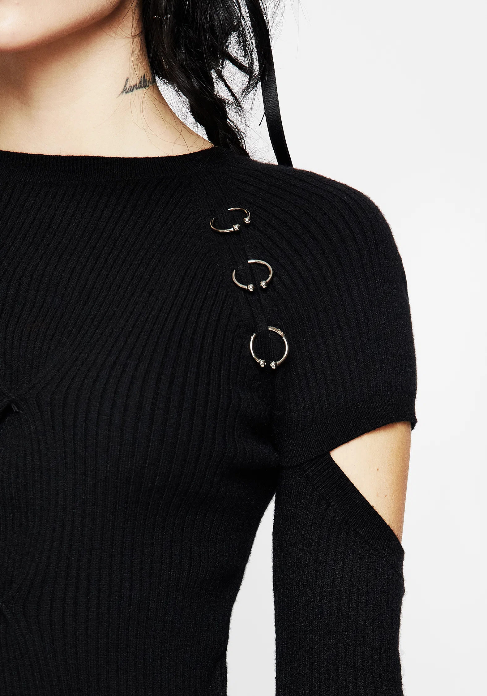 Captive Hardware Cut Out Rib Jumper - Image 2