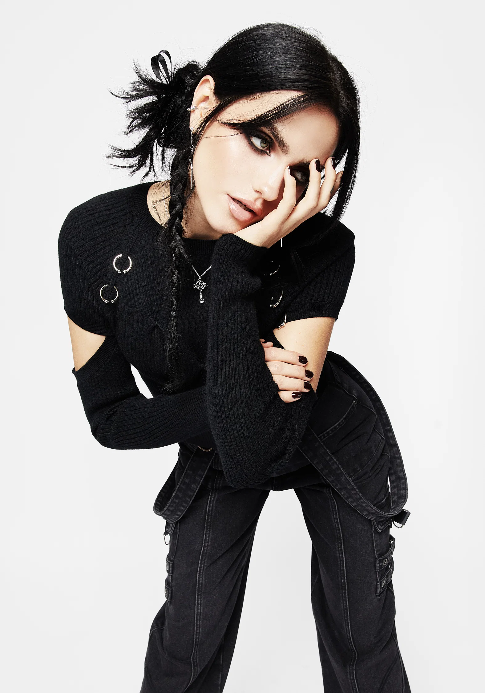 Captive Hardware Cut Out Rib Jumper - Image 6