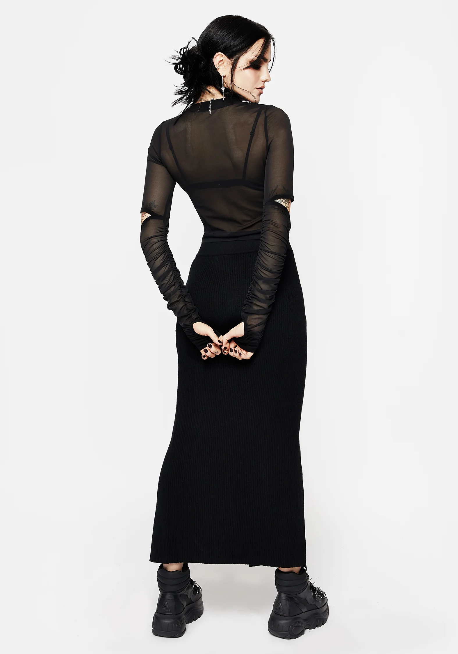 Captive Hardware Midaxi Rib Skirt - Image 3