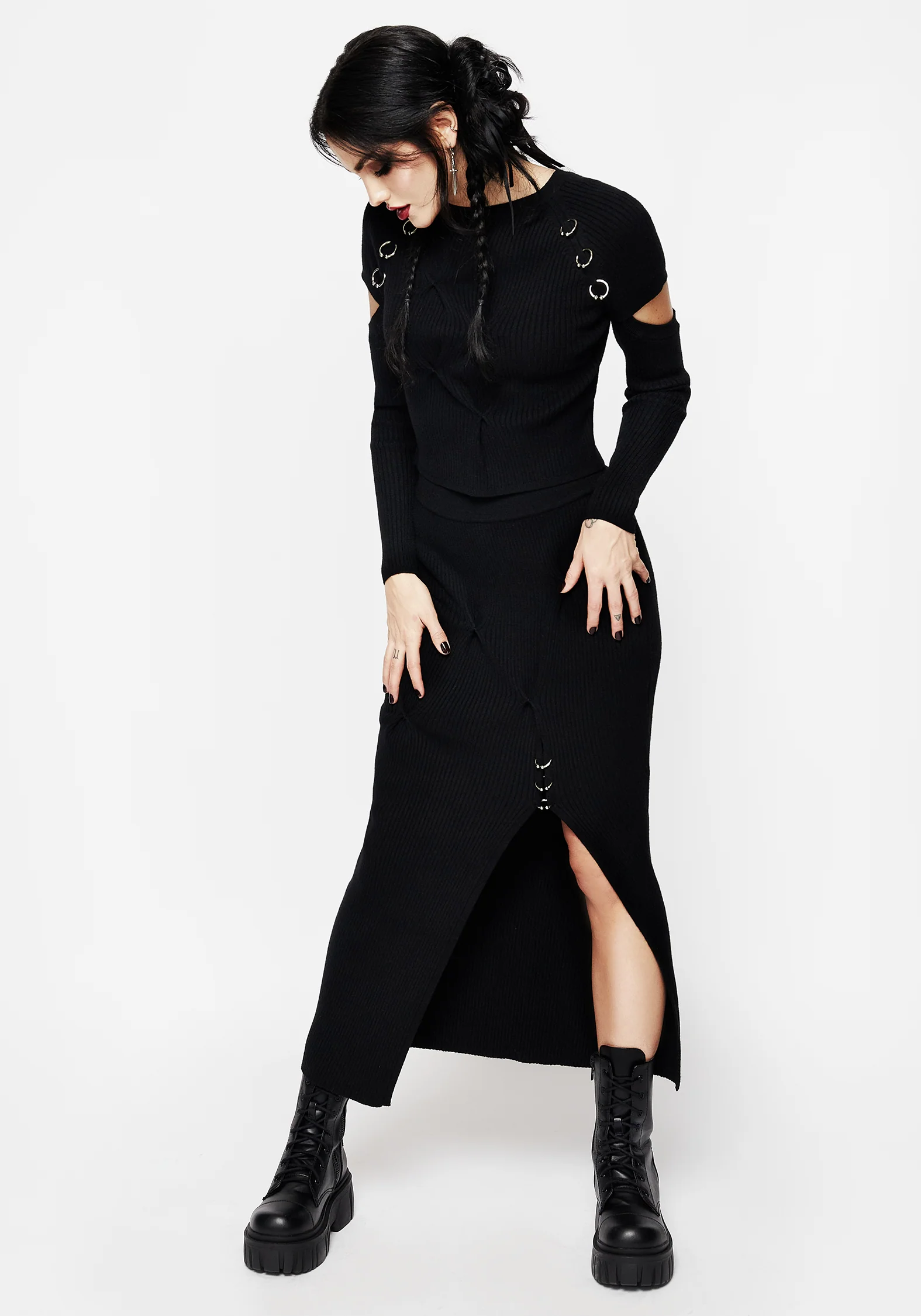 Captive Hardware Midaxi Rib Skirt - Image 6