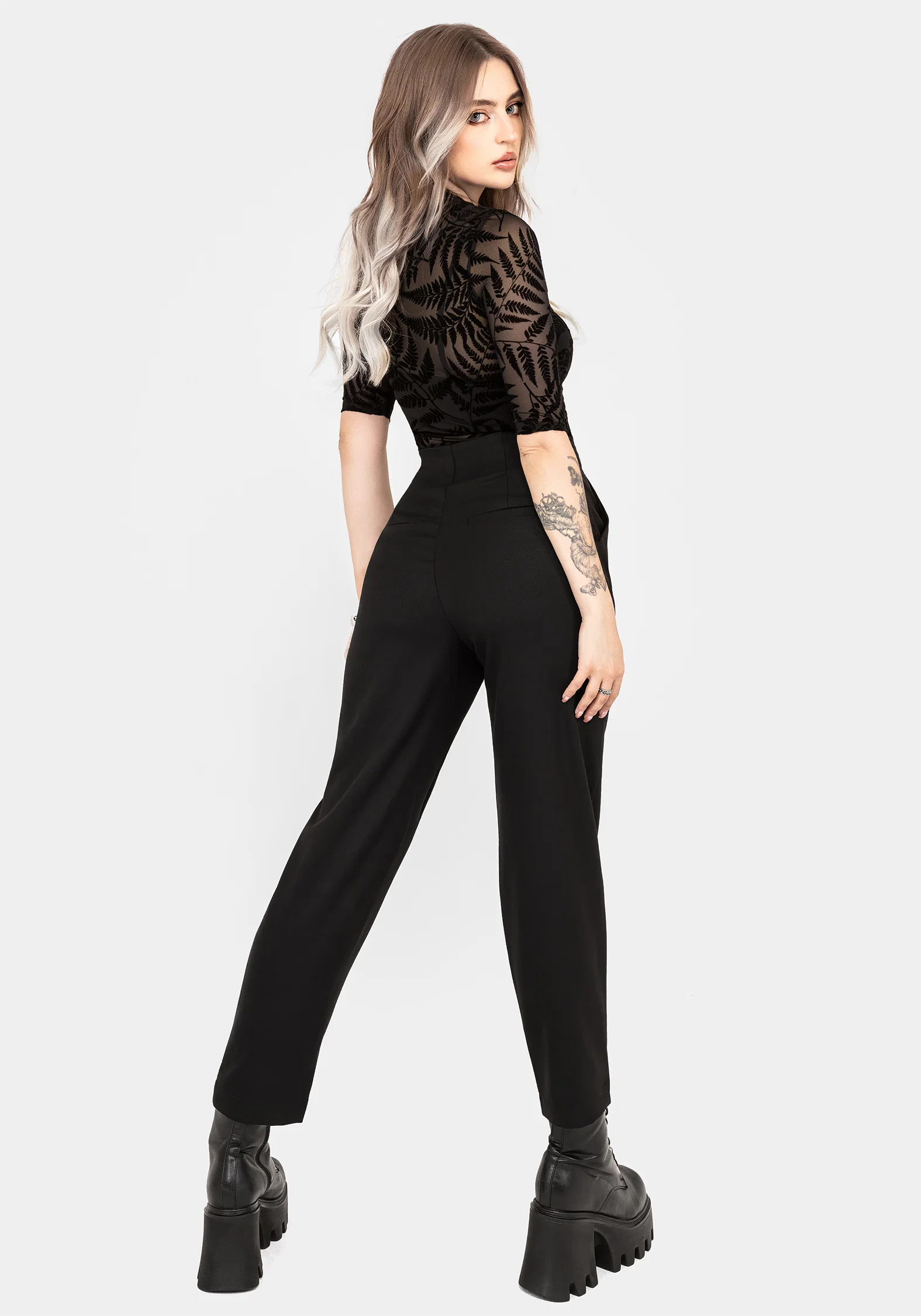 Cassandra Lace-Up Waist Tailored Trouser - Image 3