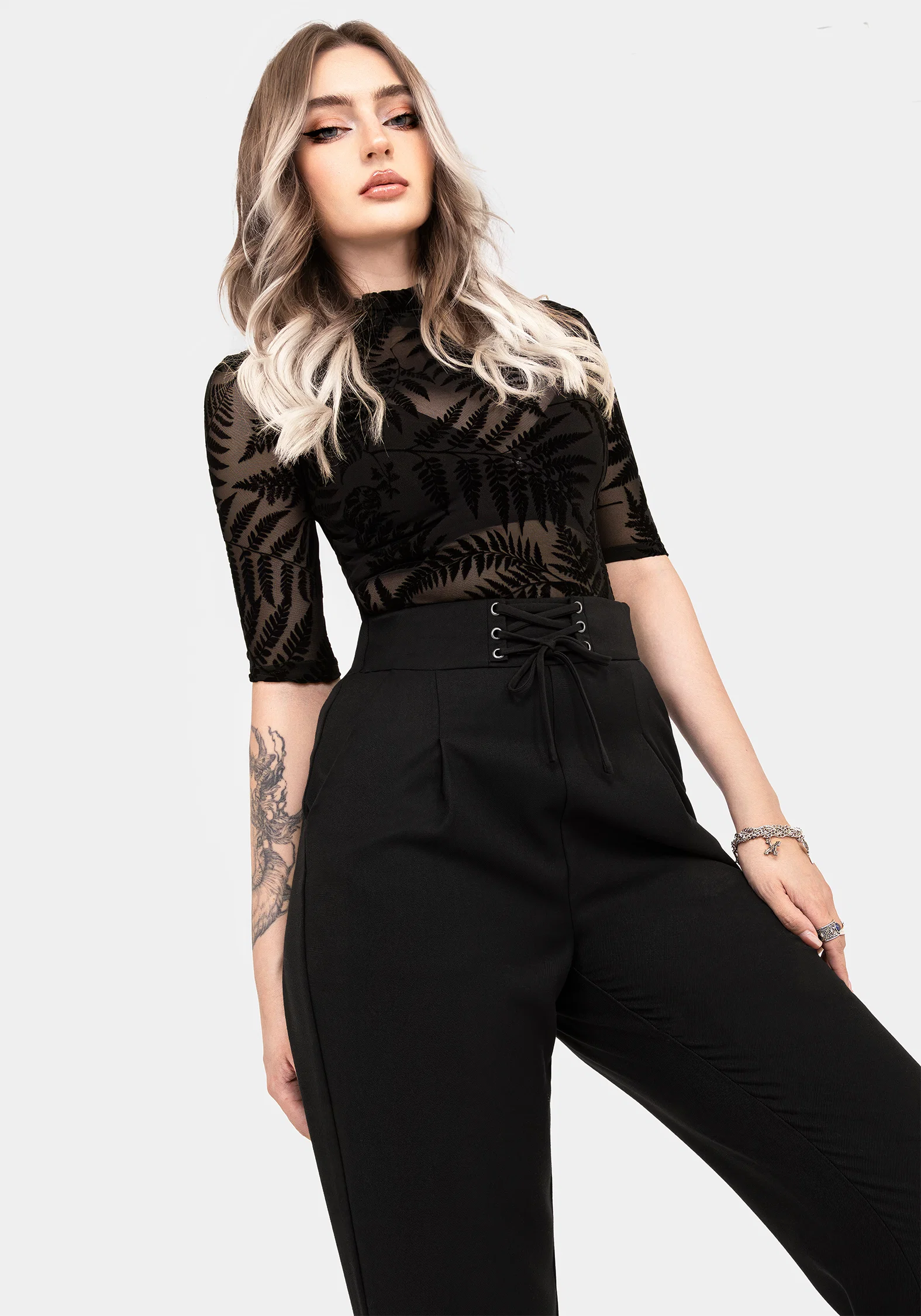Cassandra Lace-Up Waist Tailored Trouser - Image 5