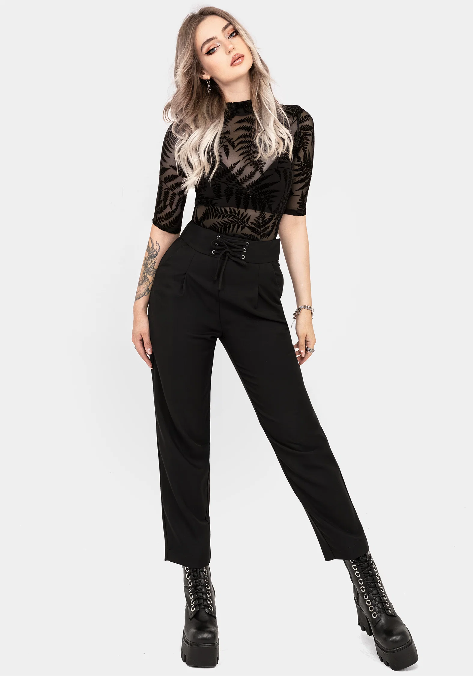 Cassandra Lace-Up Waist Tailored Trouser - Image 7