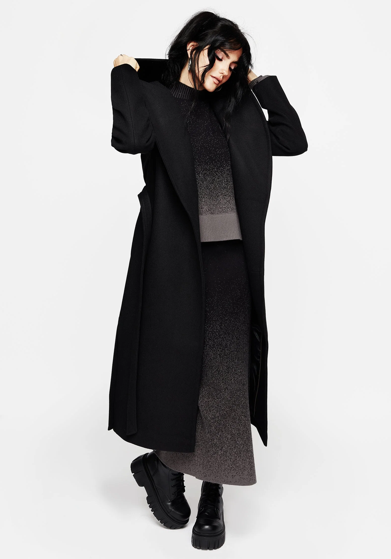 Catacomb Hooded Belted Coat - Image 5