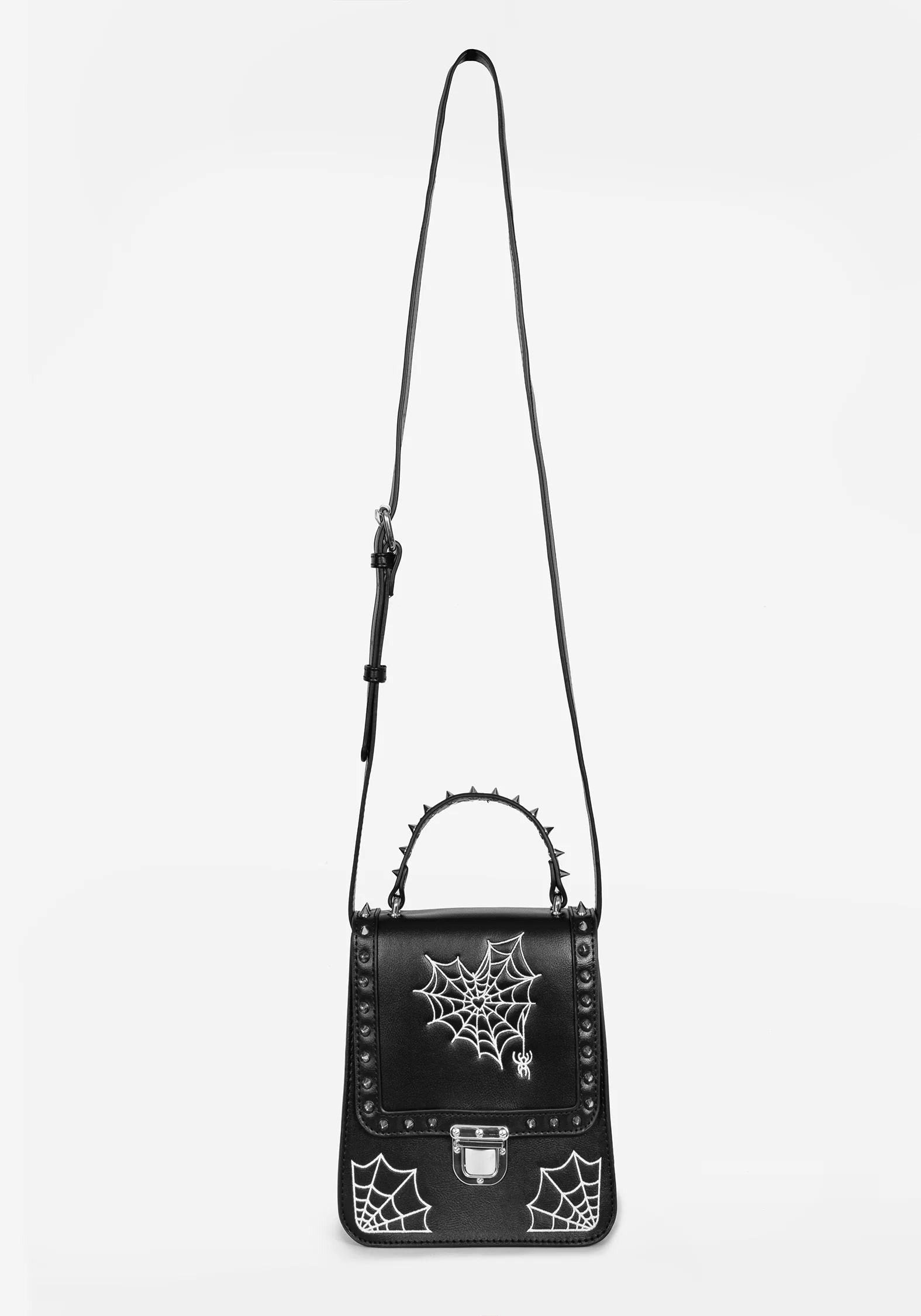 Catch Feelings Crossbody Satchel Bag - Black - Image 11