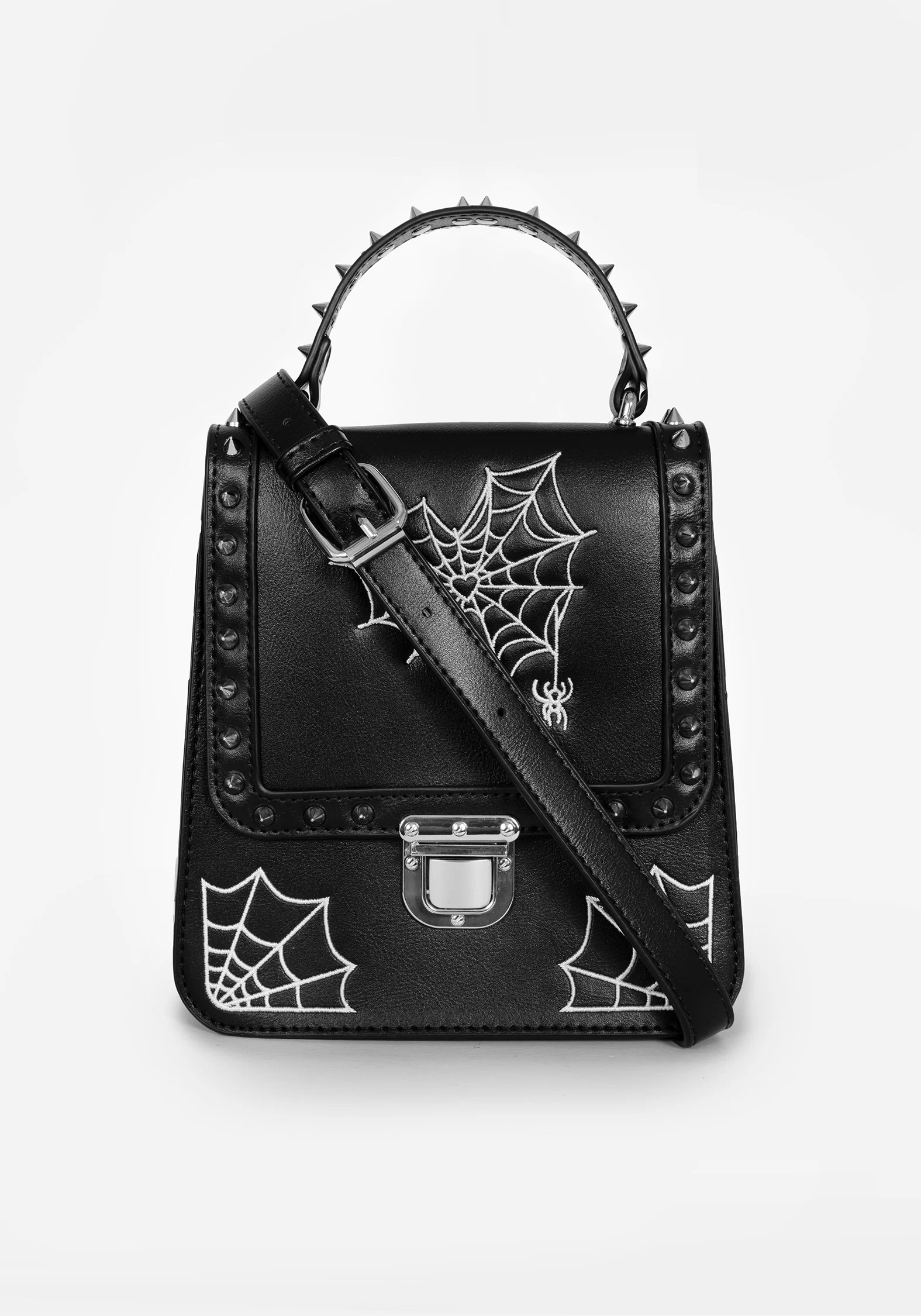 Catch Feelings Crossbody Satchel Bag - Black - Image 4