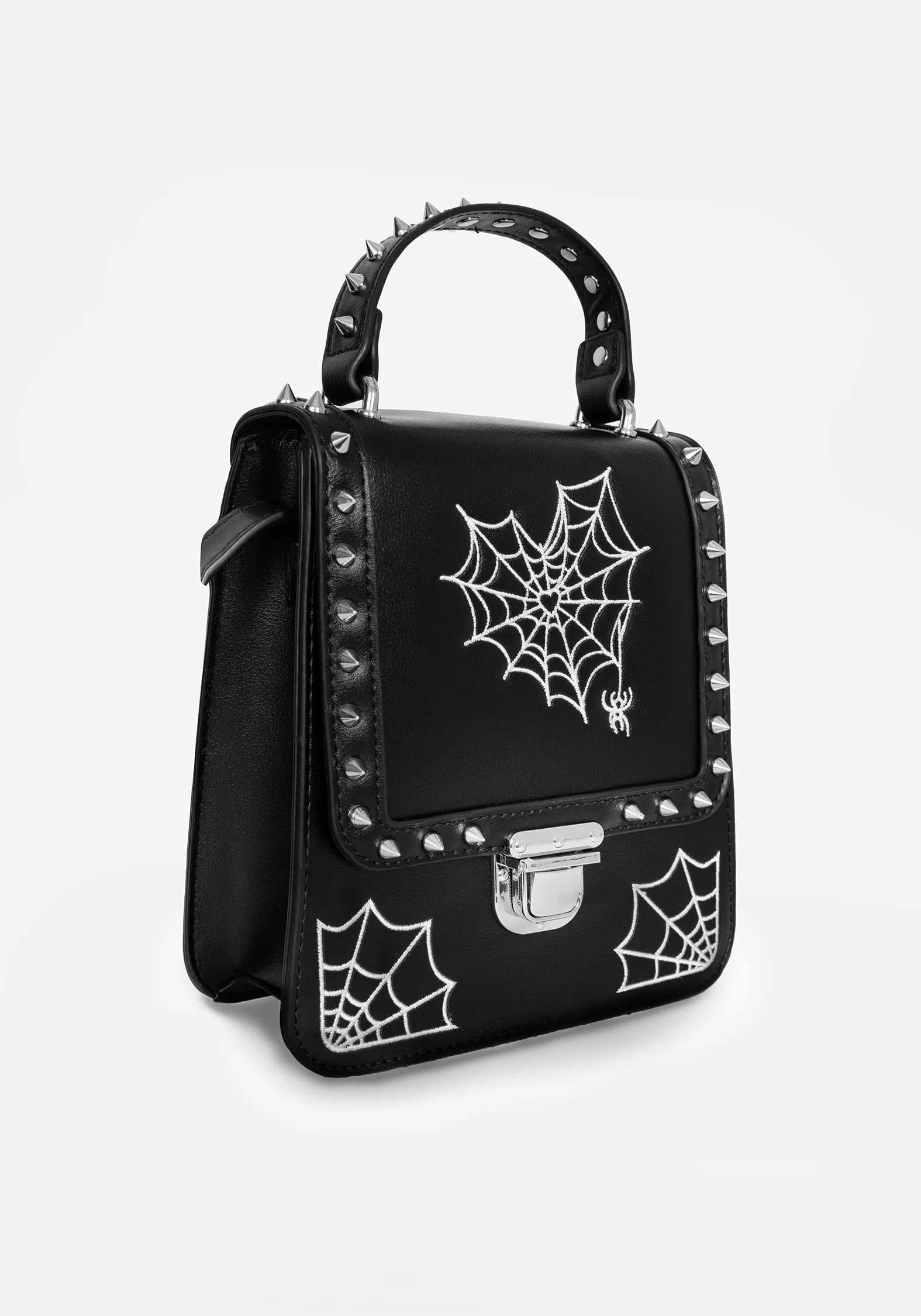Catch Feelings Crossbody Satchel Bag - Black - Image 5